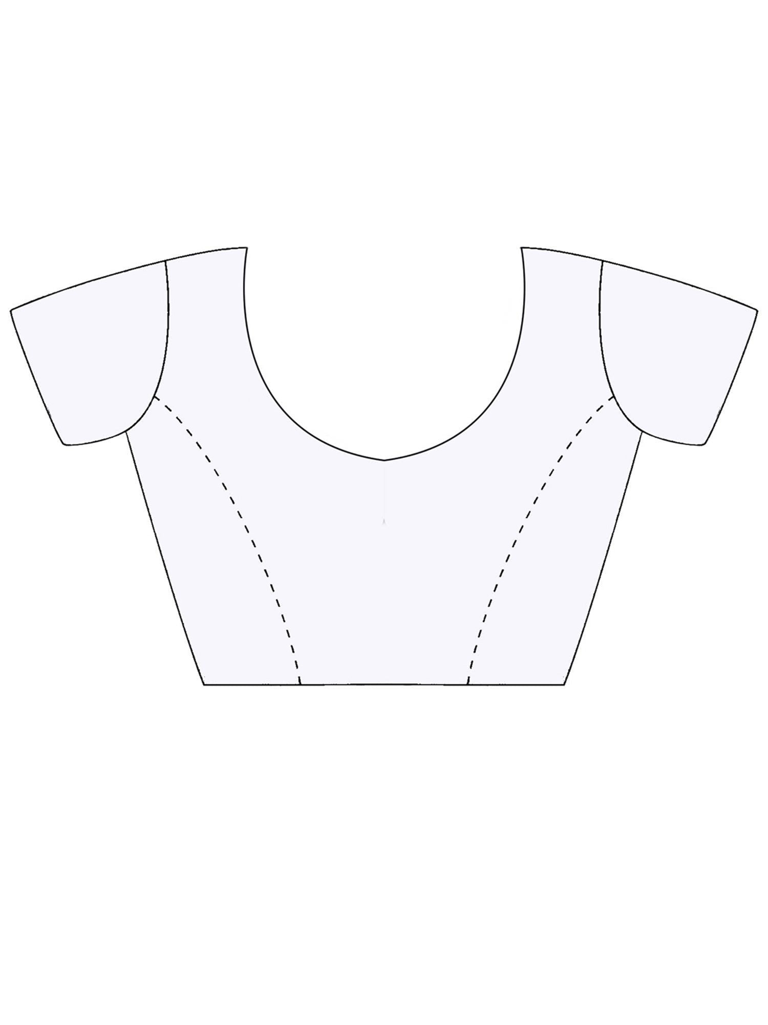 Unstitched white banarasi silk blouse piece with solid design