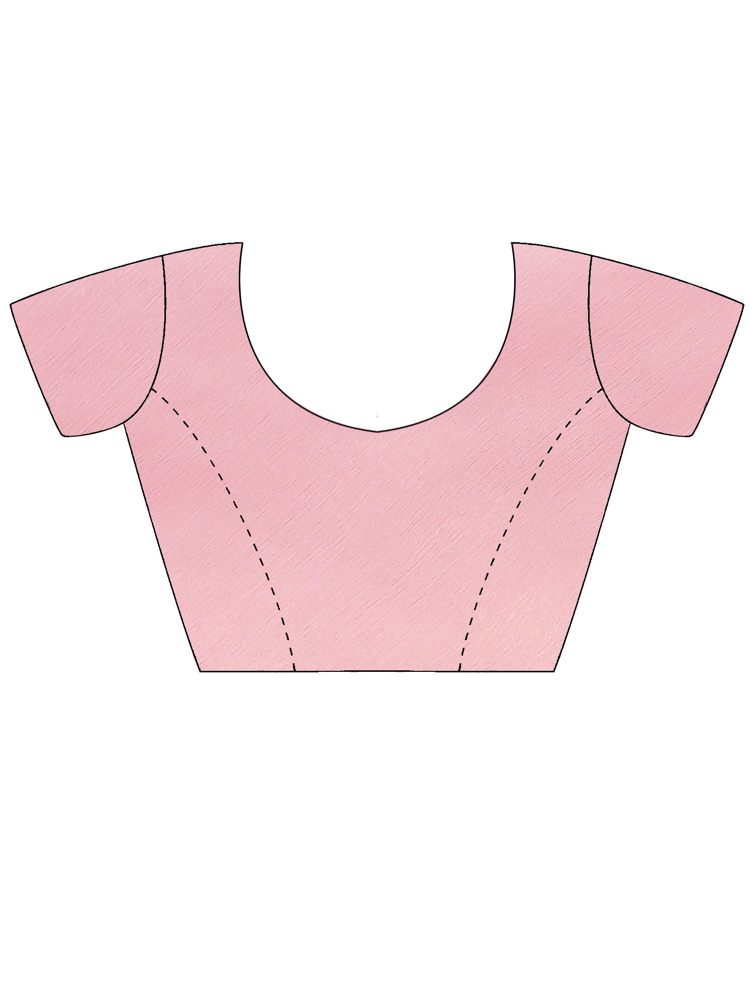 Unstitched pink georgette blouse piece with solid design