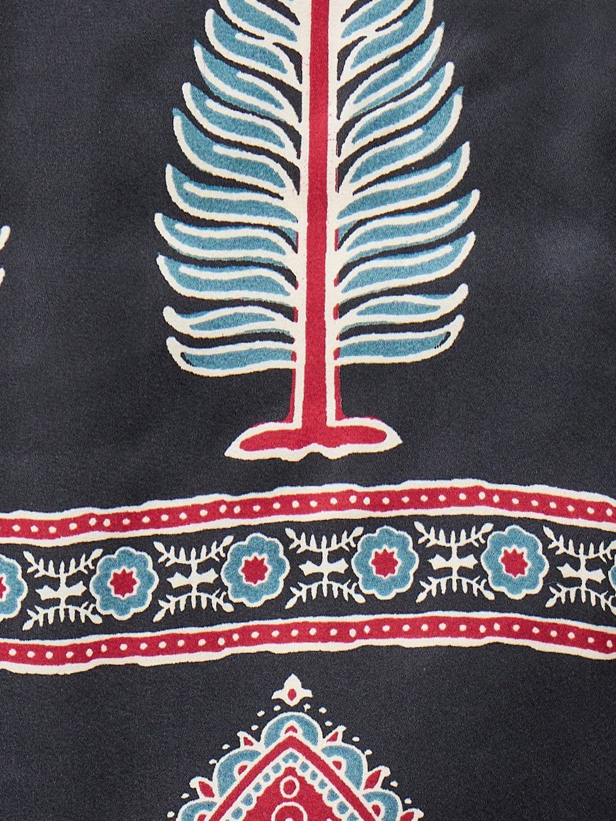 Black satin saree view 7
