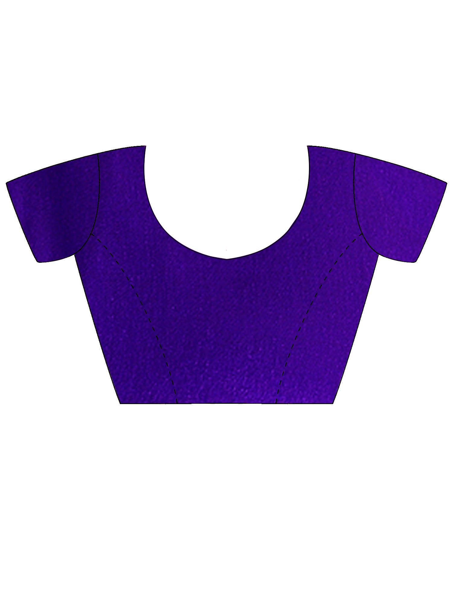 Unstitched blue aura silk blouse piece with solid design