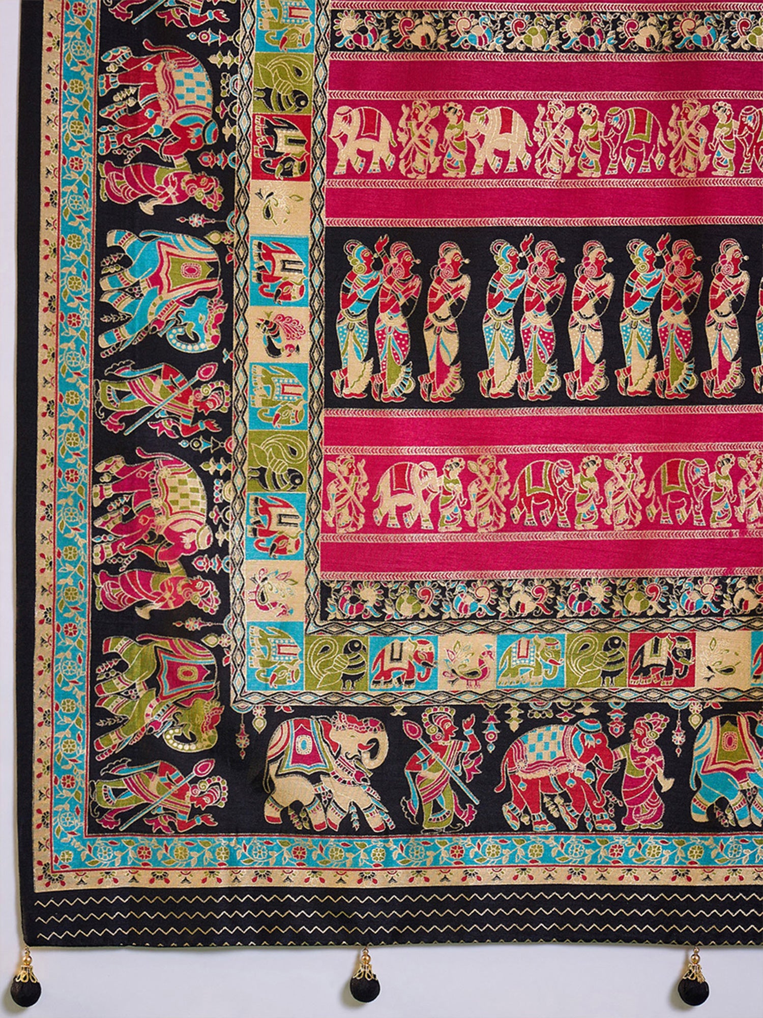 Black Silk Blend saree – detail view 5