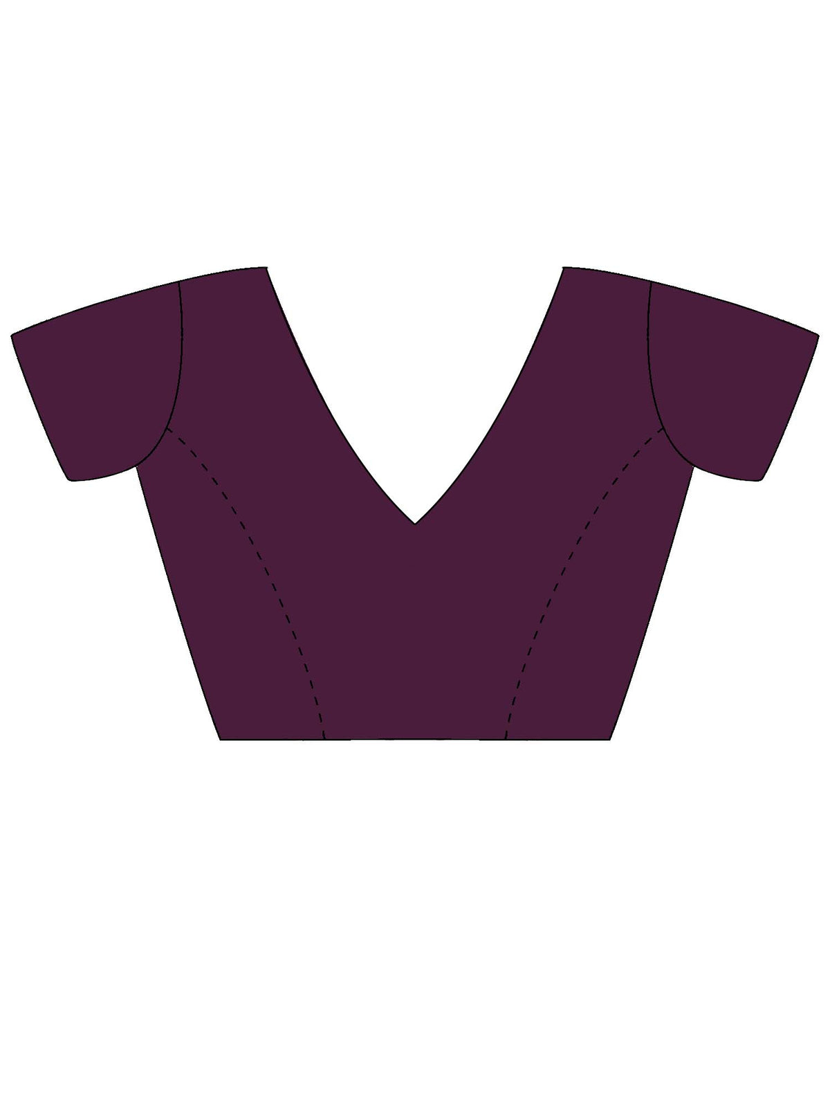 Unstitched purple georgette blouse piece with solid design