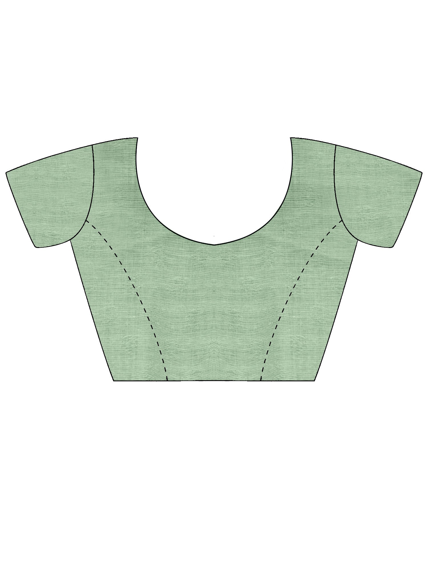 Unstitched mint green silk blend blouse piece with woven design design