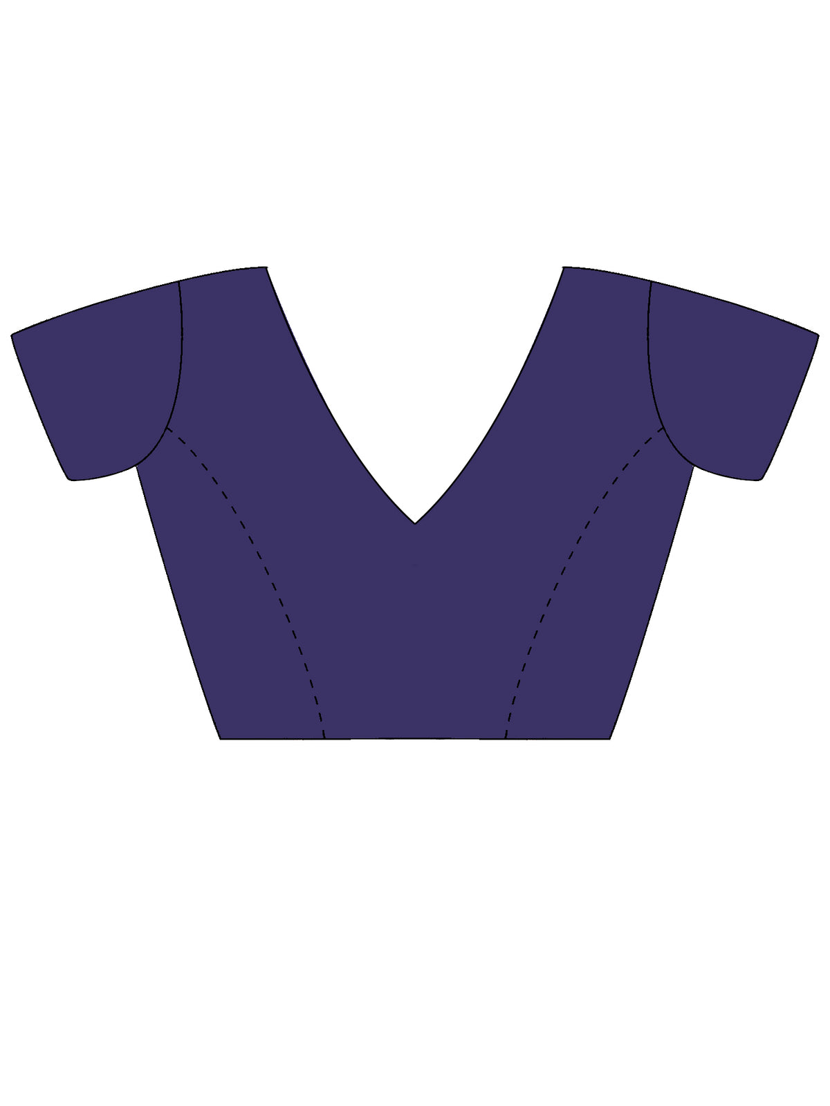 Unstitched purple cotton blend blouse piece with solid design