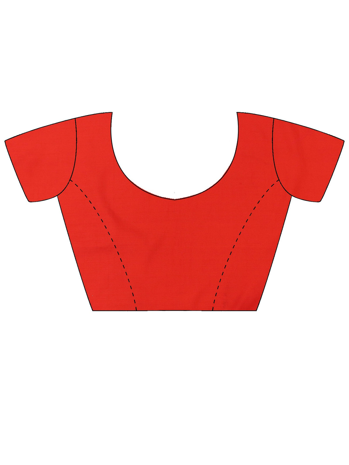 Red Georgette saree – detail view 5