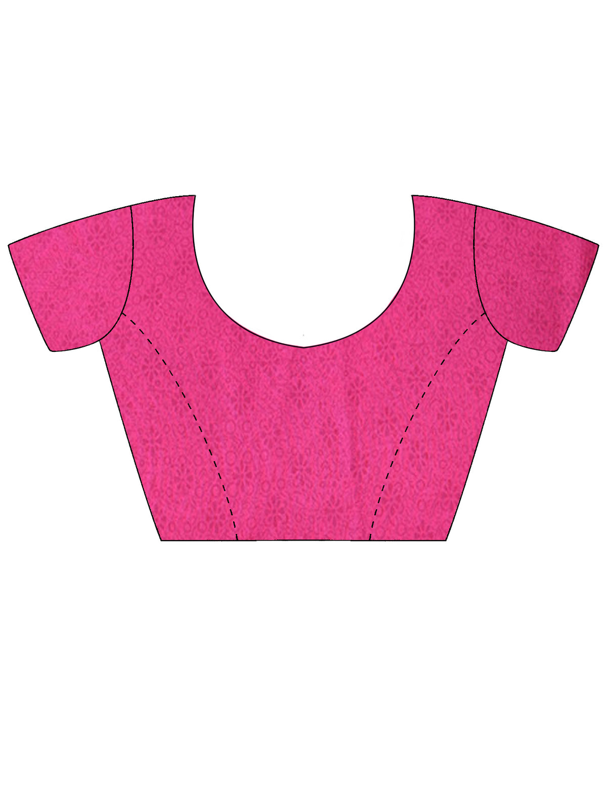 Unstitched pink georgette blouse piece with embellished design