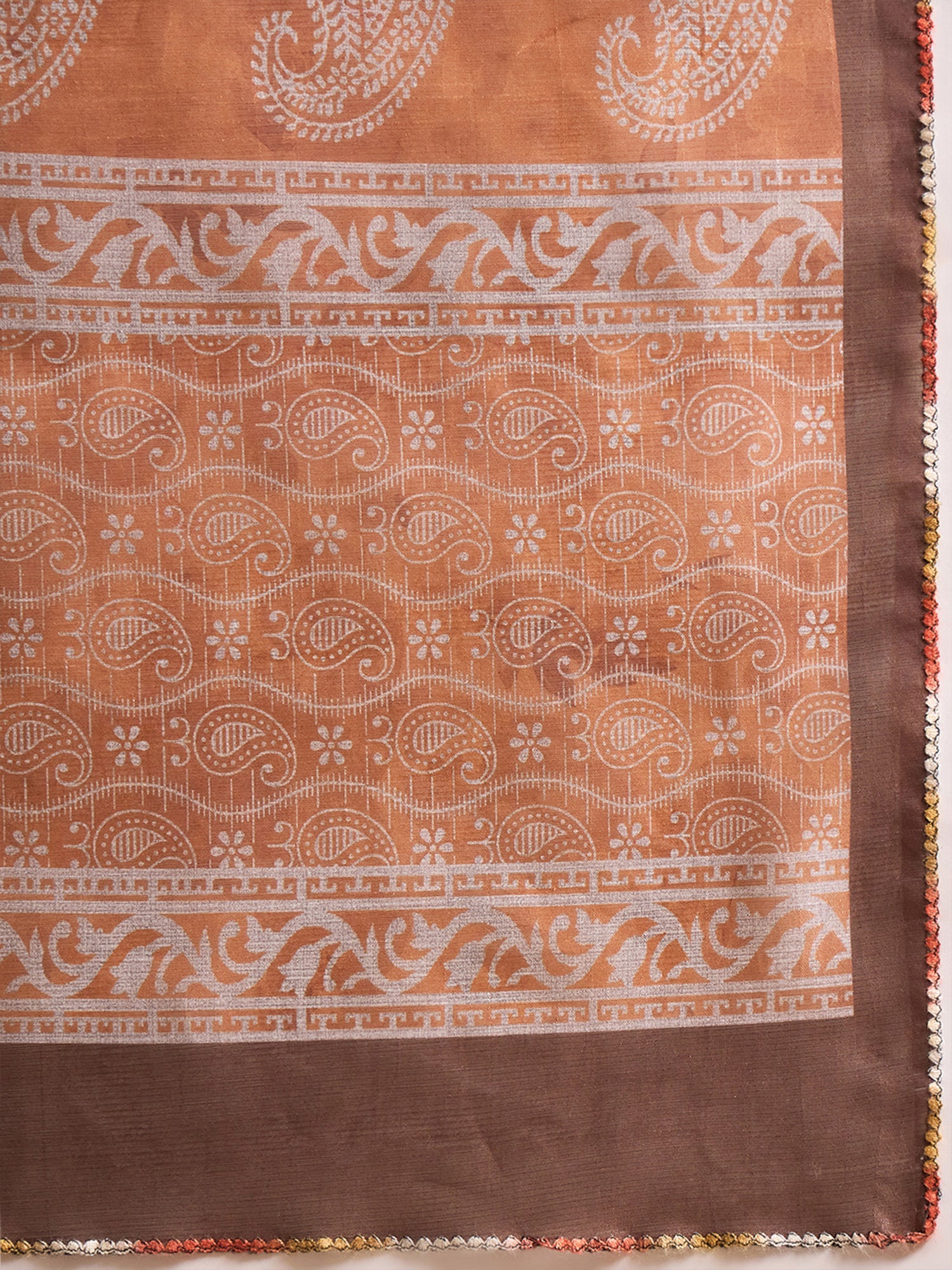 Brown Silk Blend saree – detail view 5
