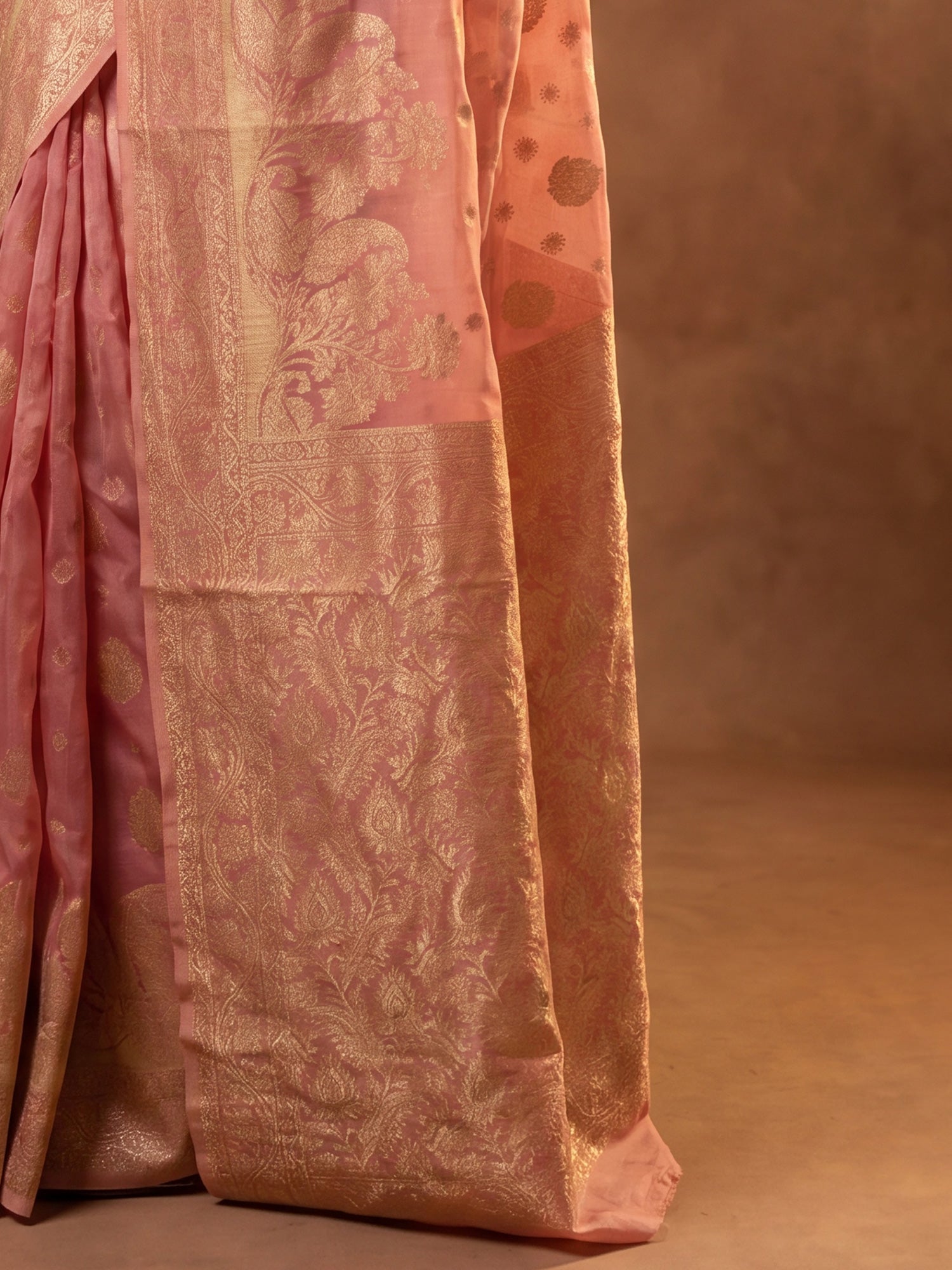 Pink Silk Blend saree – detail view 5