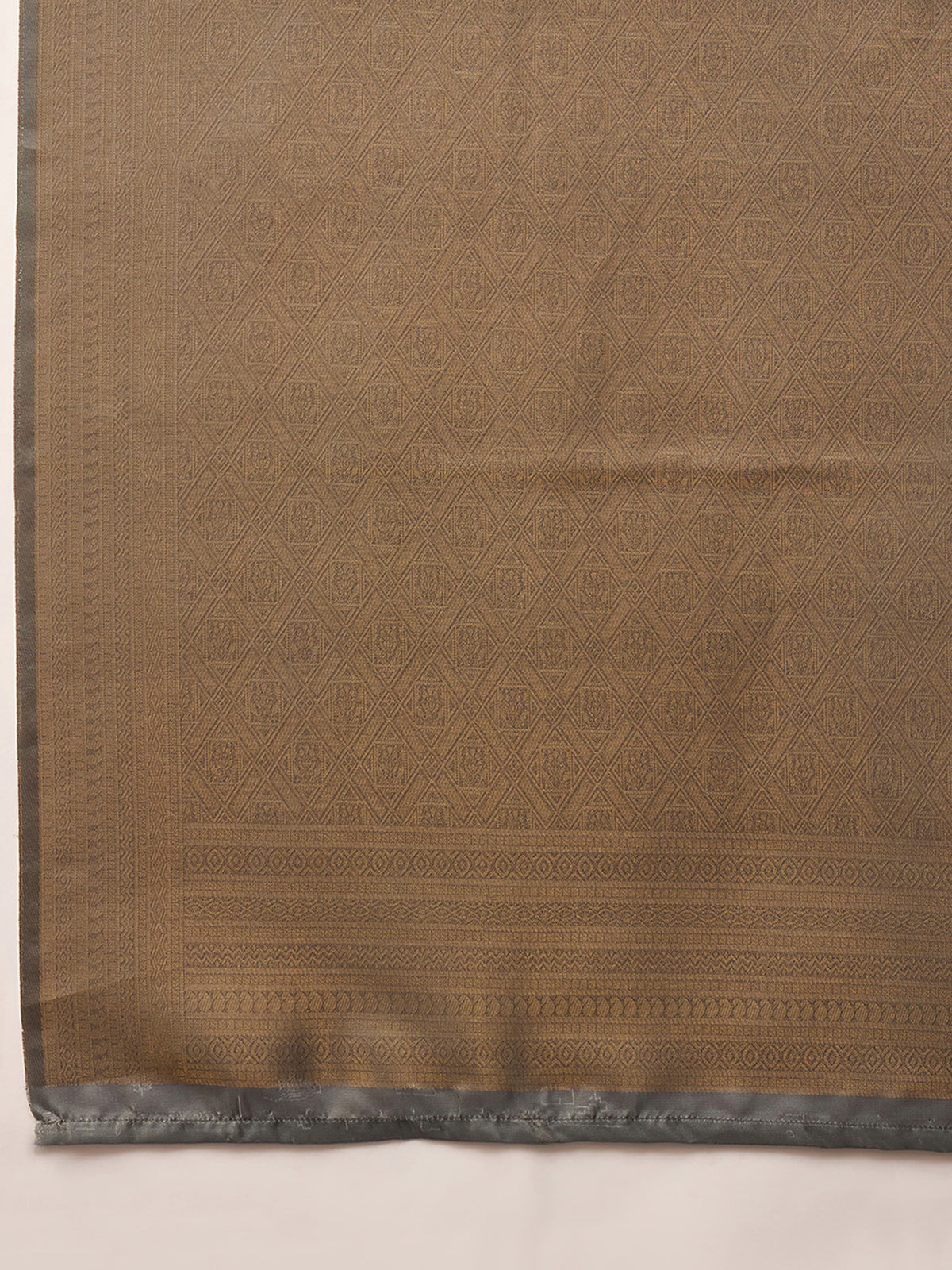 Beige Silk Blend saree – detail view 5
