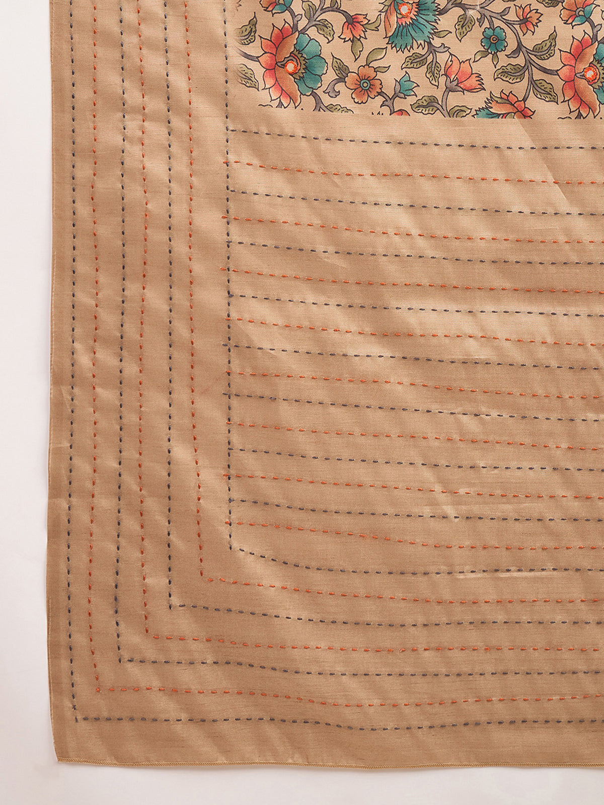 Beige Silk Blend saree – detail view 5