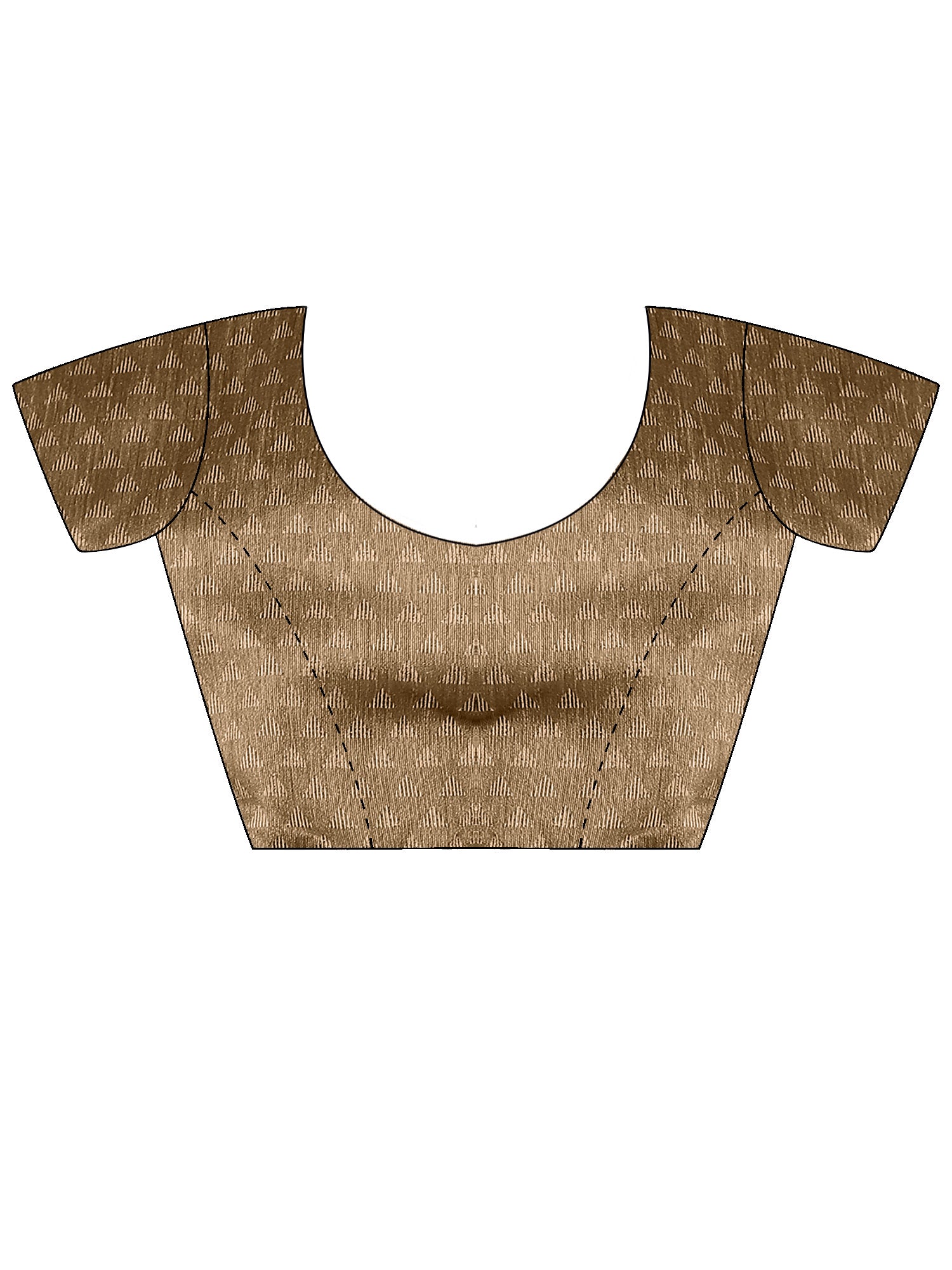 Unstitched olive cotton silk blouse piece with ethnic motif design