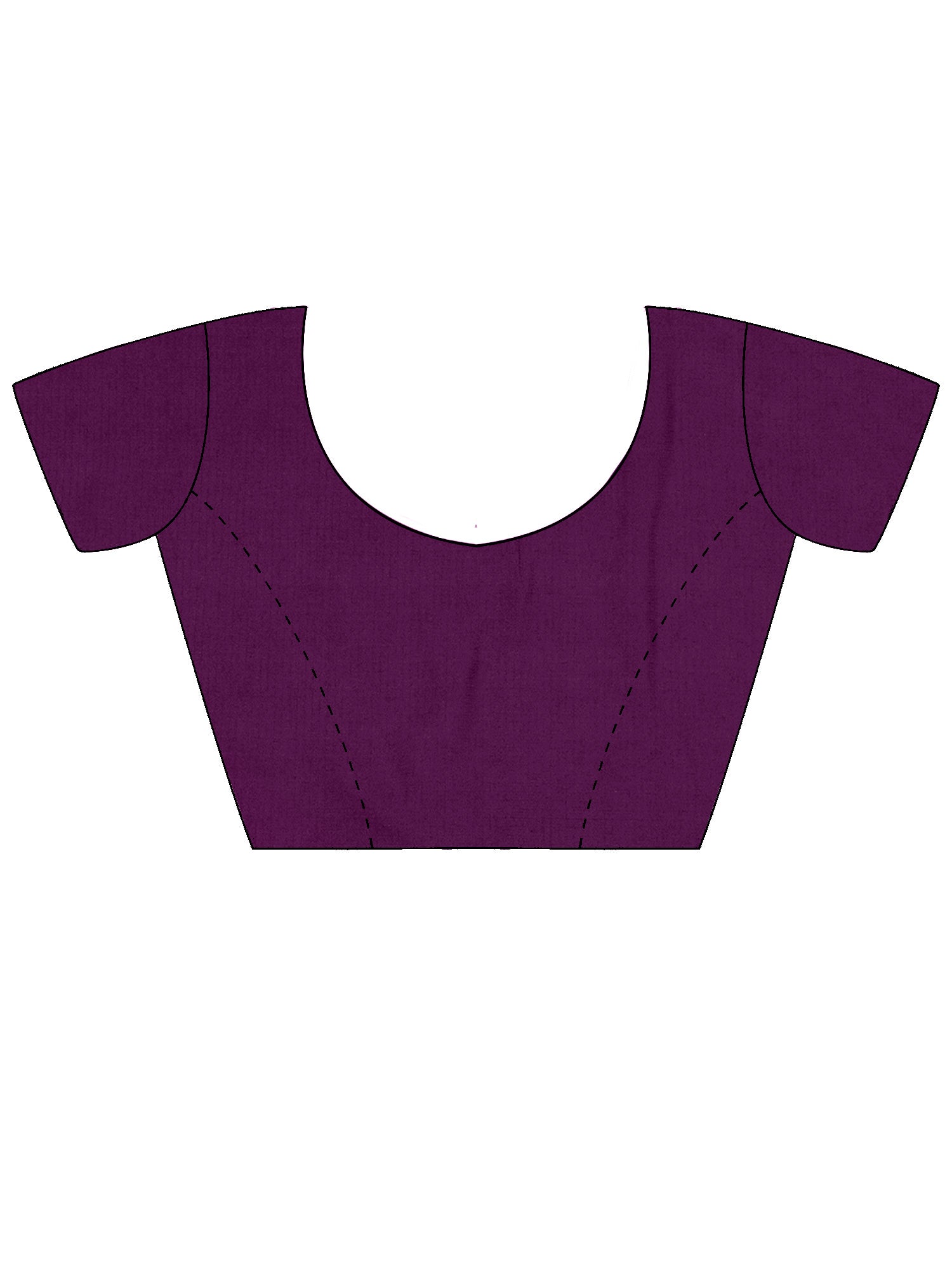 Unstitched wine kota doria cotton blouse piece with solid design