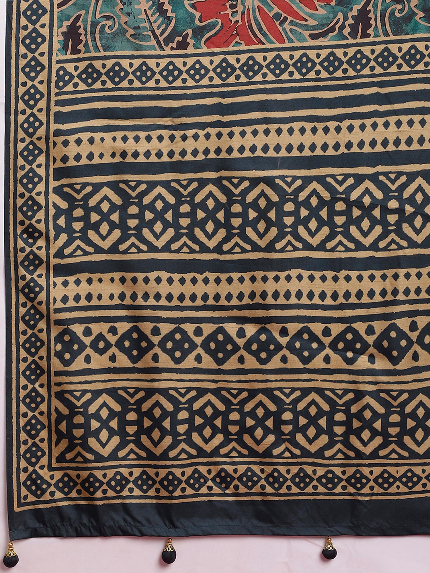 Navy Blue Silk Blend saree – detail view 5
