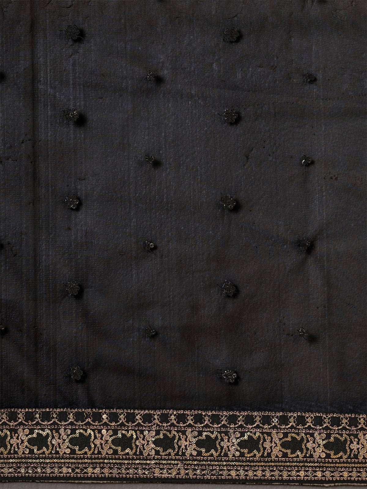 Black Net saree – detail view 5