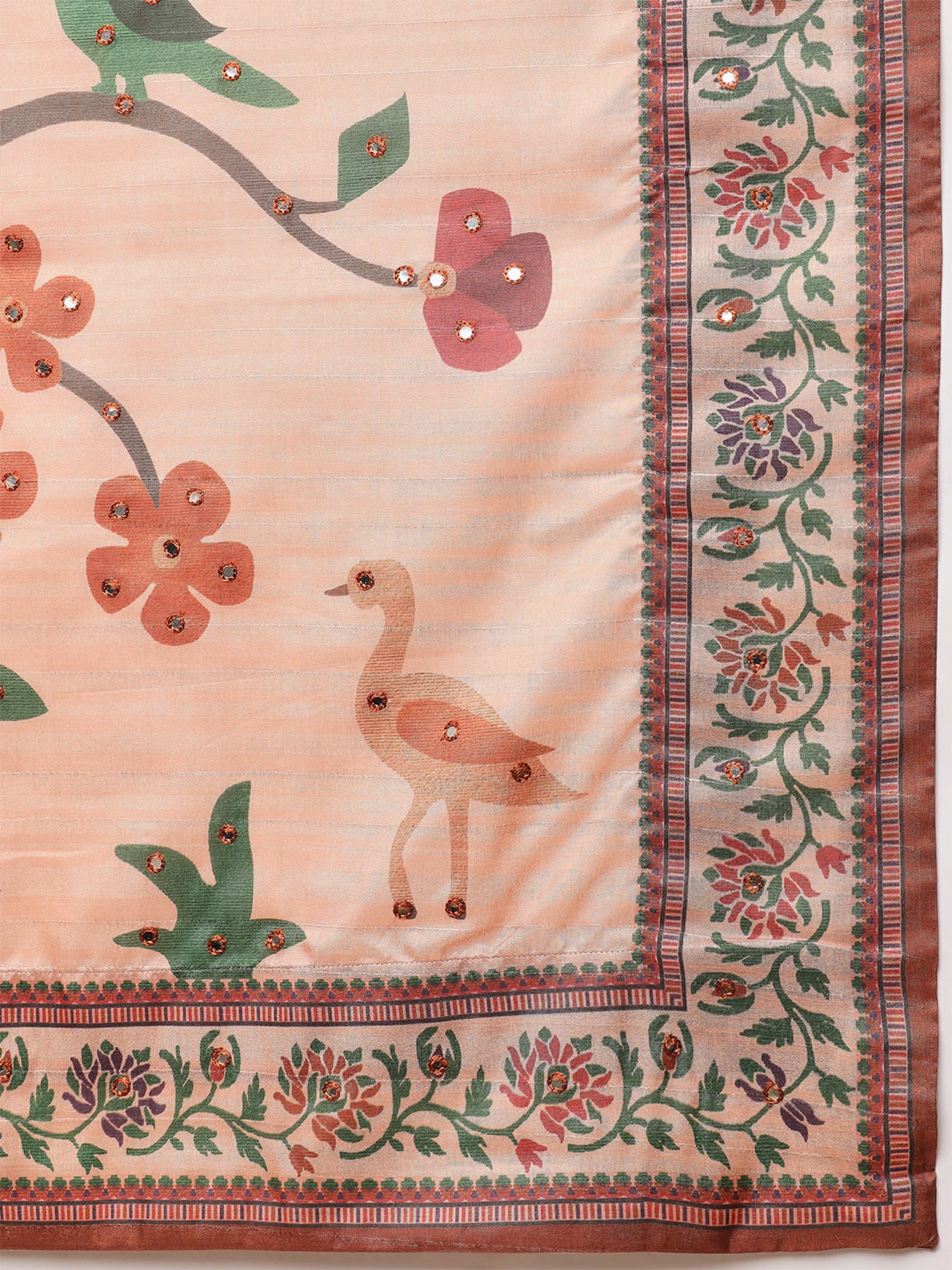 Rust Silk Blend saree – detail view 5