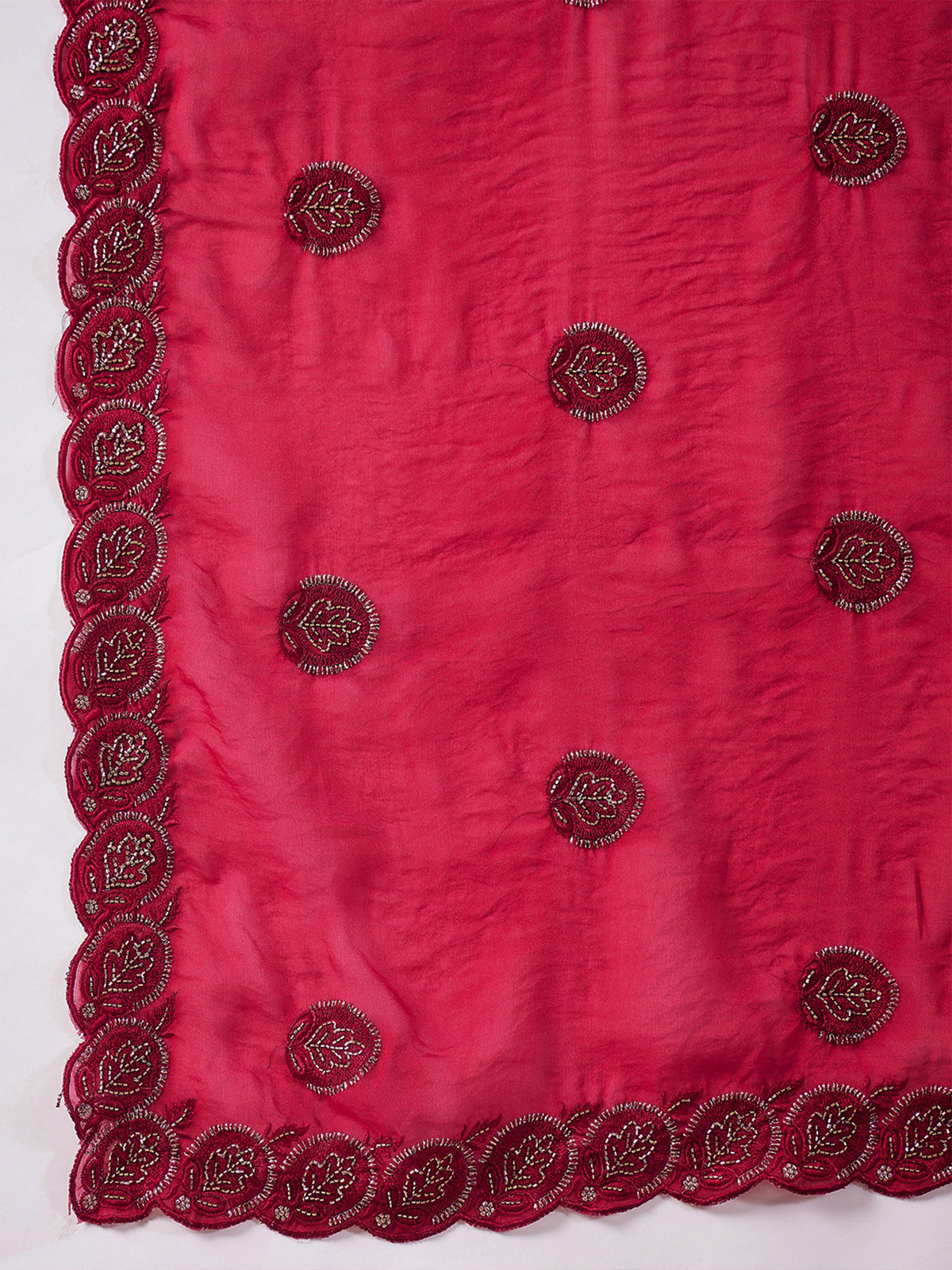 Pink Tissue saree – detail view 5