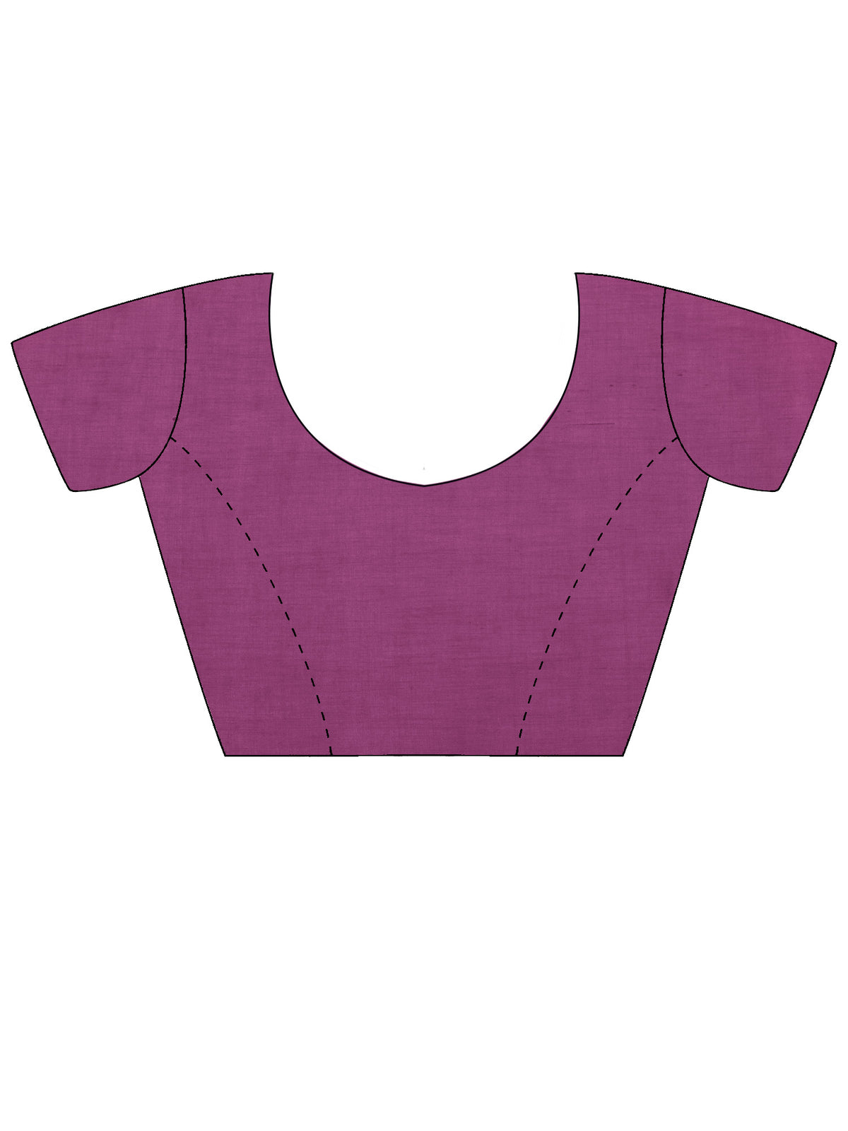 Unstitched fuchsia cotton linen blouse piece with solid design