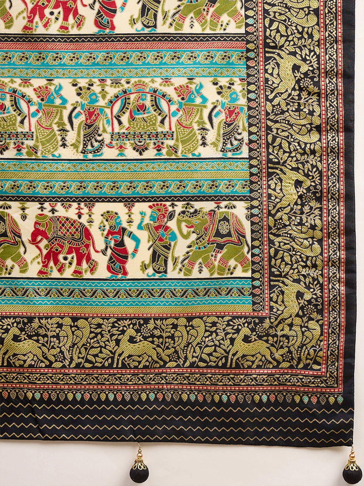 Cream Silk Blend saree – detail view 5