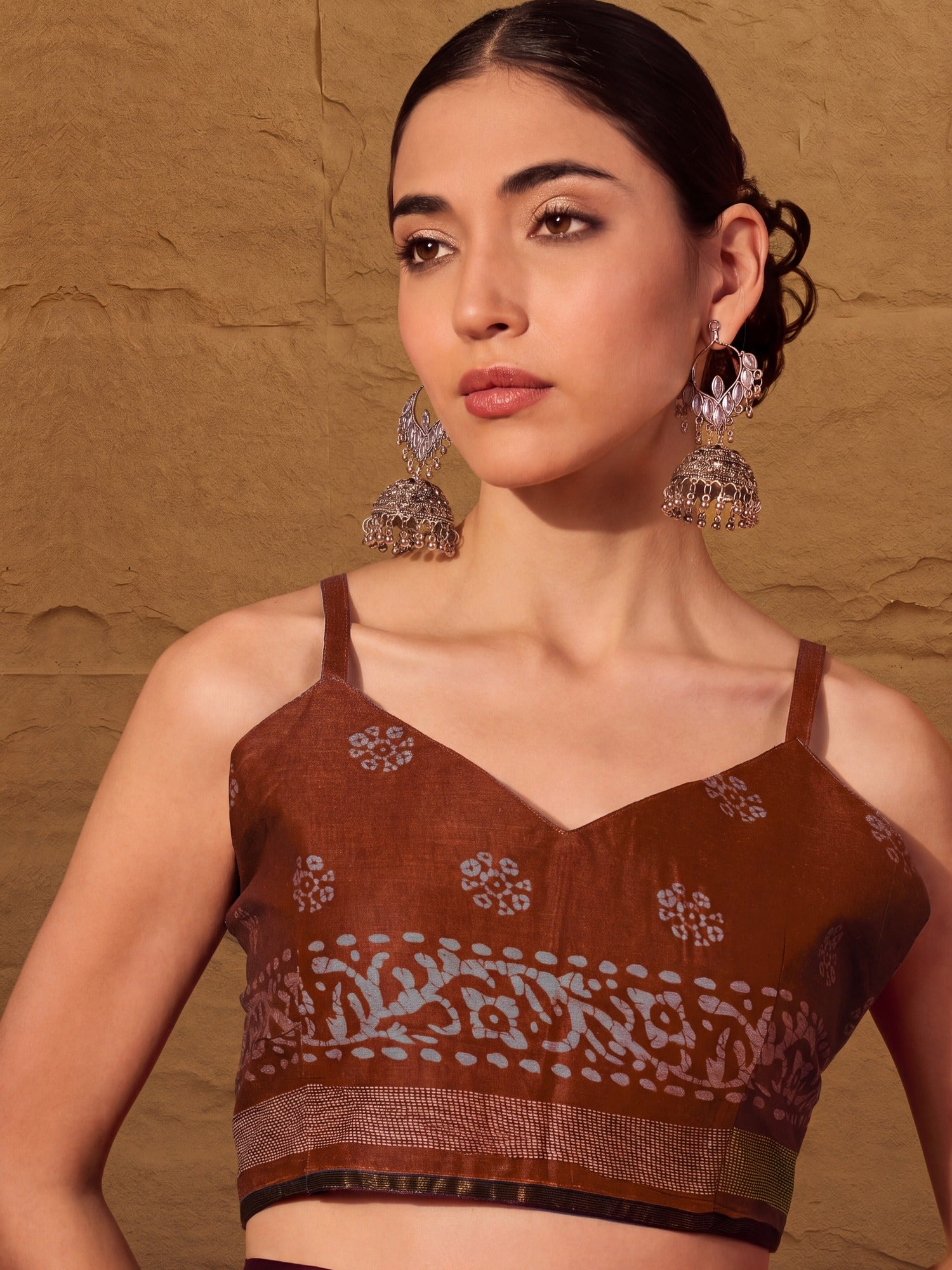 Brown Cotton saree – detail view 4