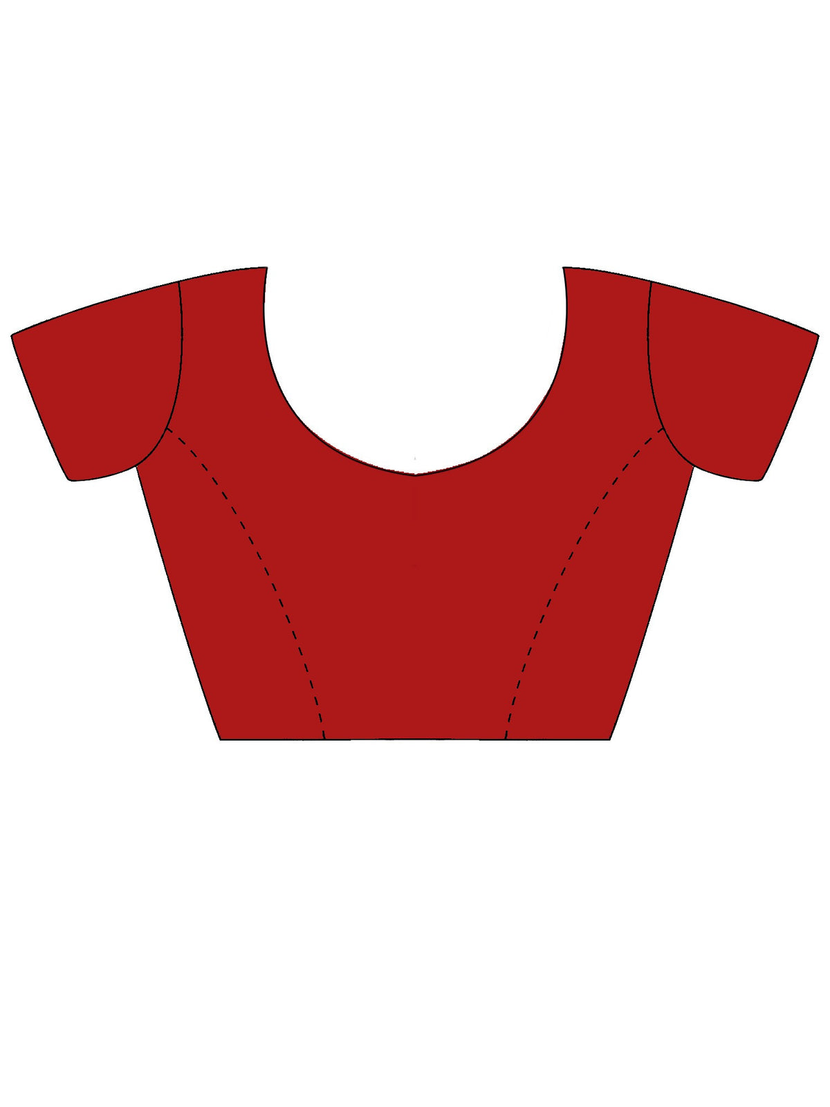 Red Georgette saree – detail view 5