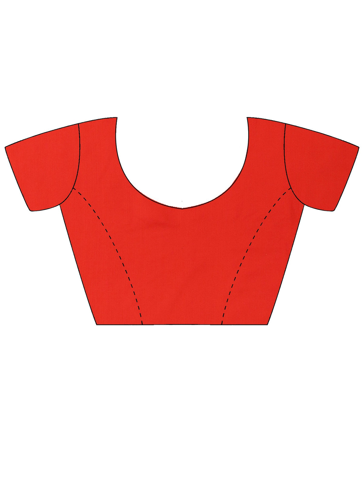 Red Georgette saree – detail view 1