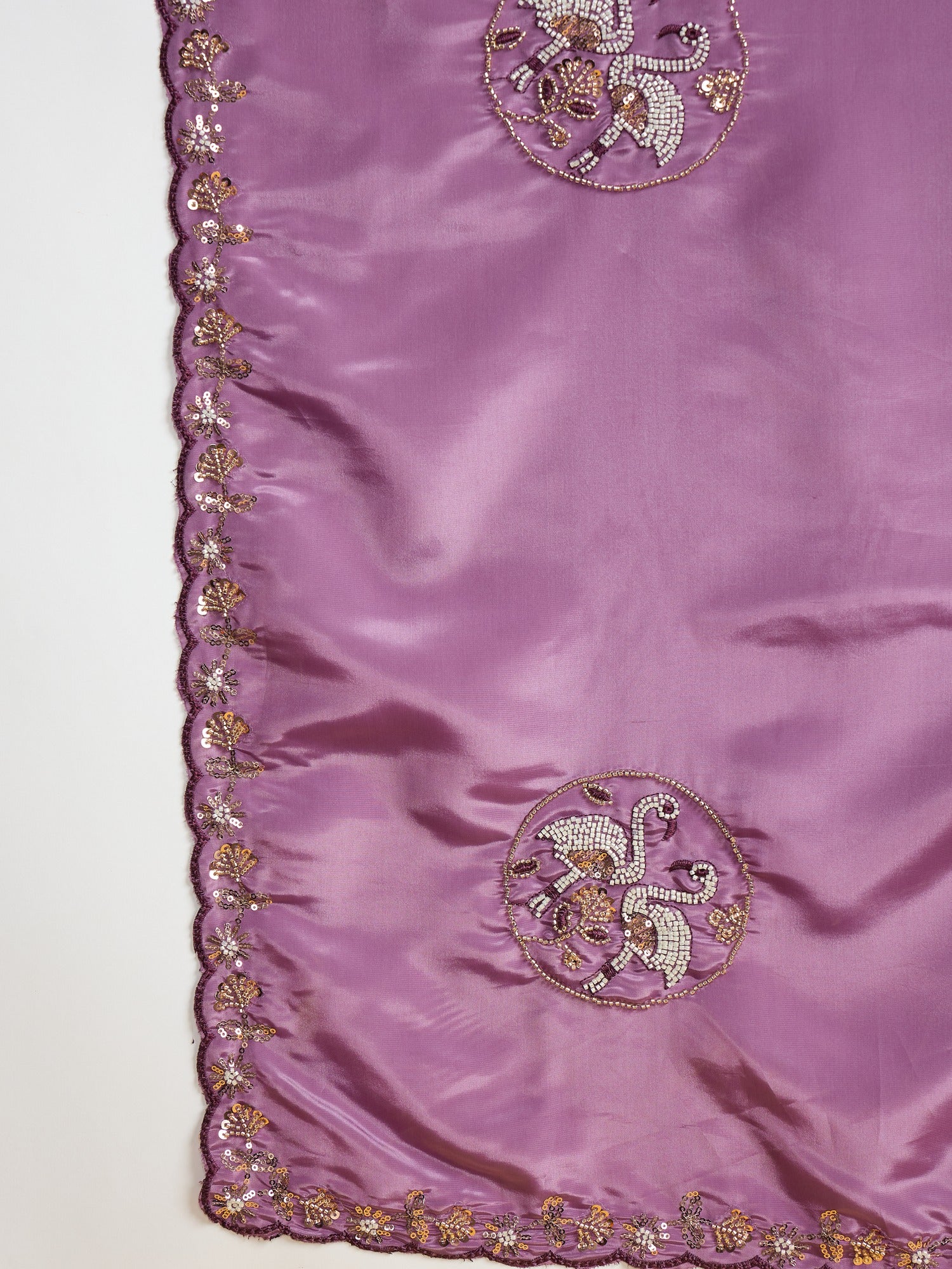 Lavender Silk Blend saree – detail view 4