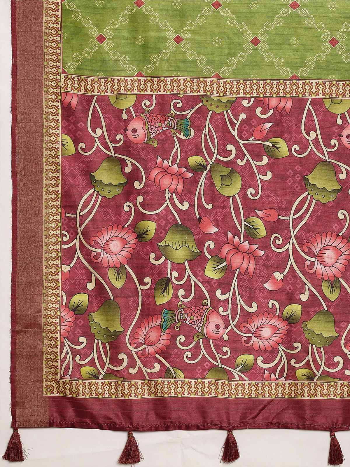 Light Green Silk Blend saree – detail view 5