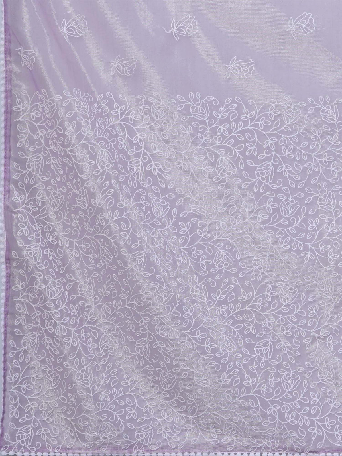 Lavender Organza saree – detail view 5