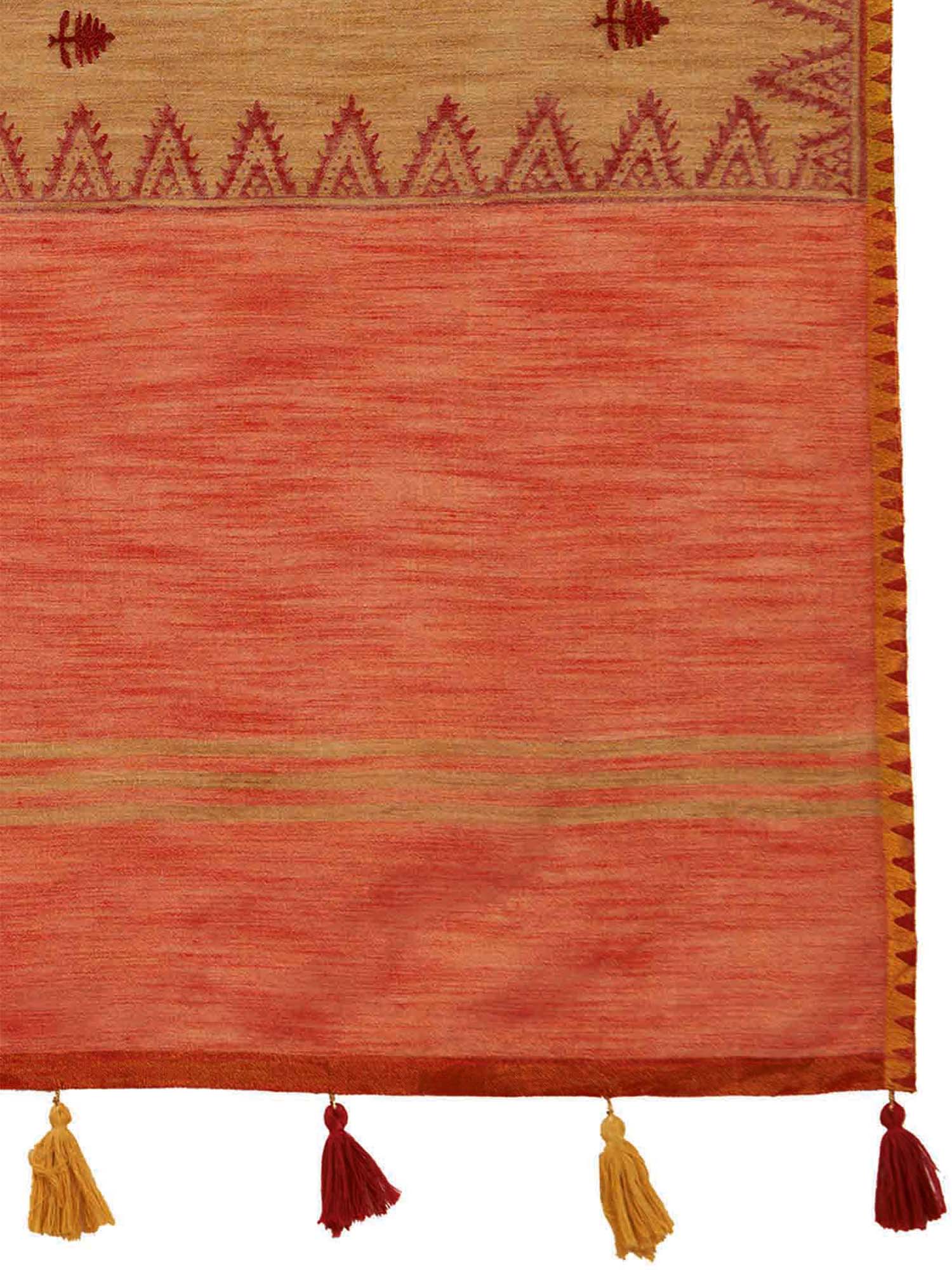 Gold Linen saree – detail view 5