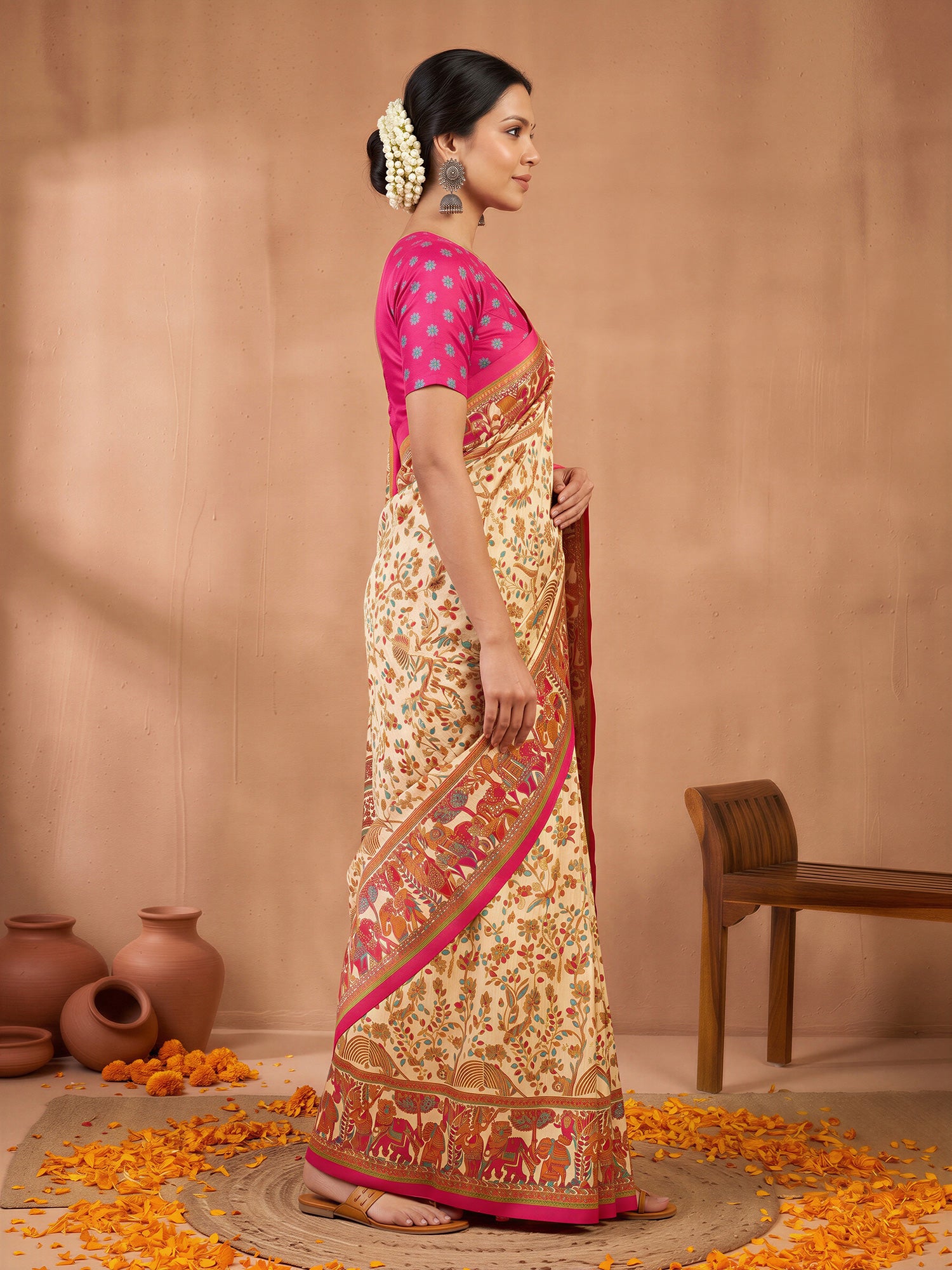 Assorted Silk Blend saree – detail view 2