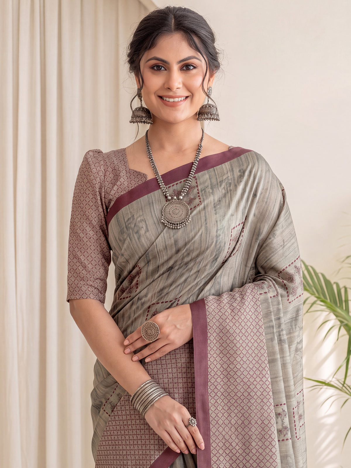 Light Green Silk Blend saree – detail view 4