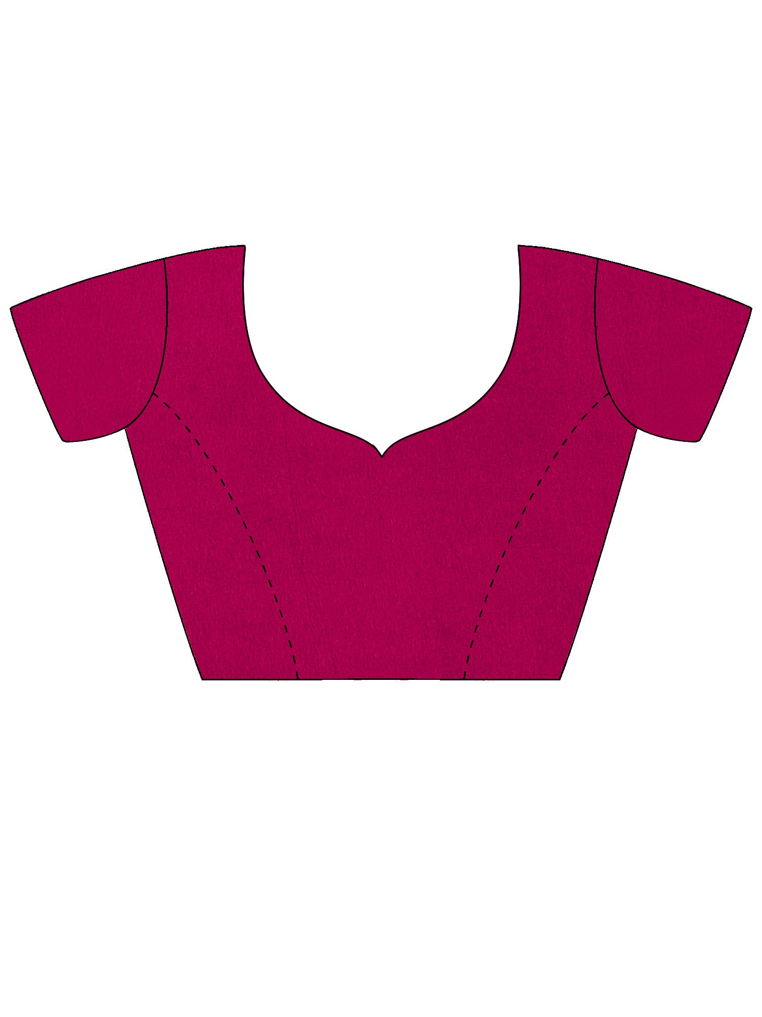 Unstitched pink georgette blouse piece with solid design