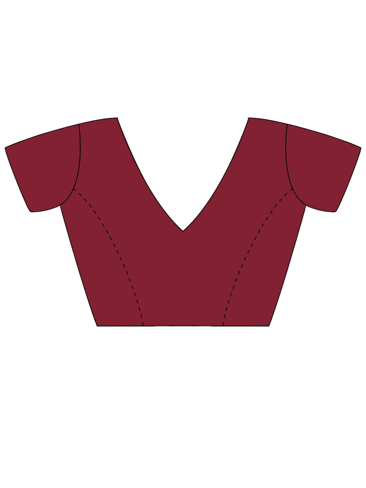 Unstitched magenta georgette blouse piece with solid design