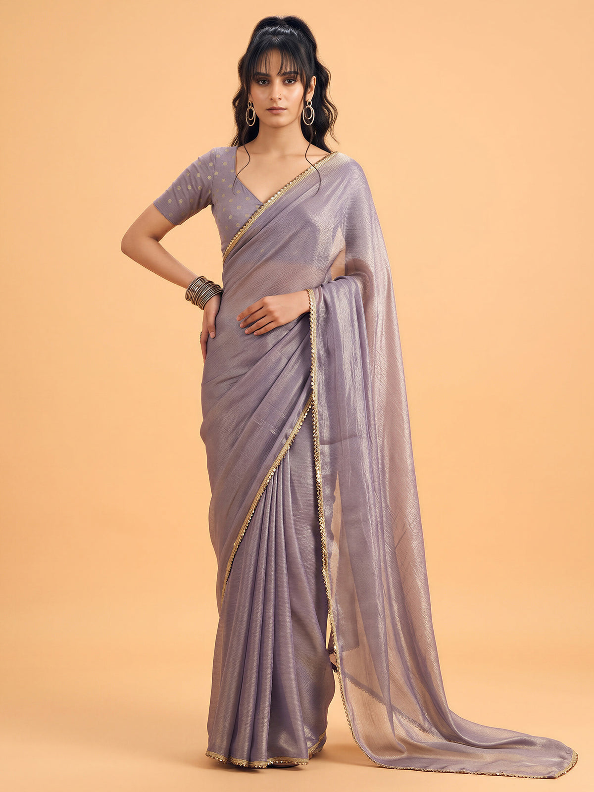 Metallic Silk saree – detail view 3