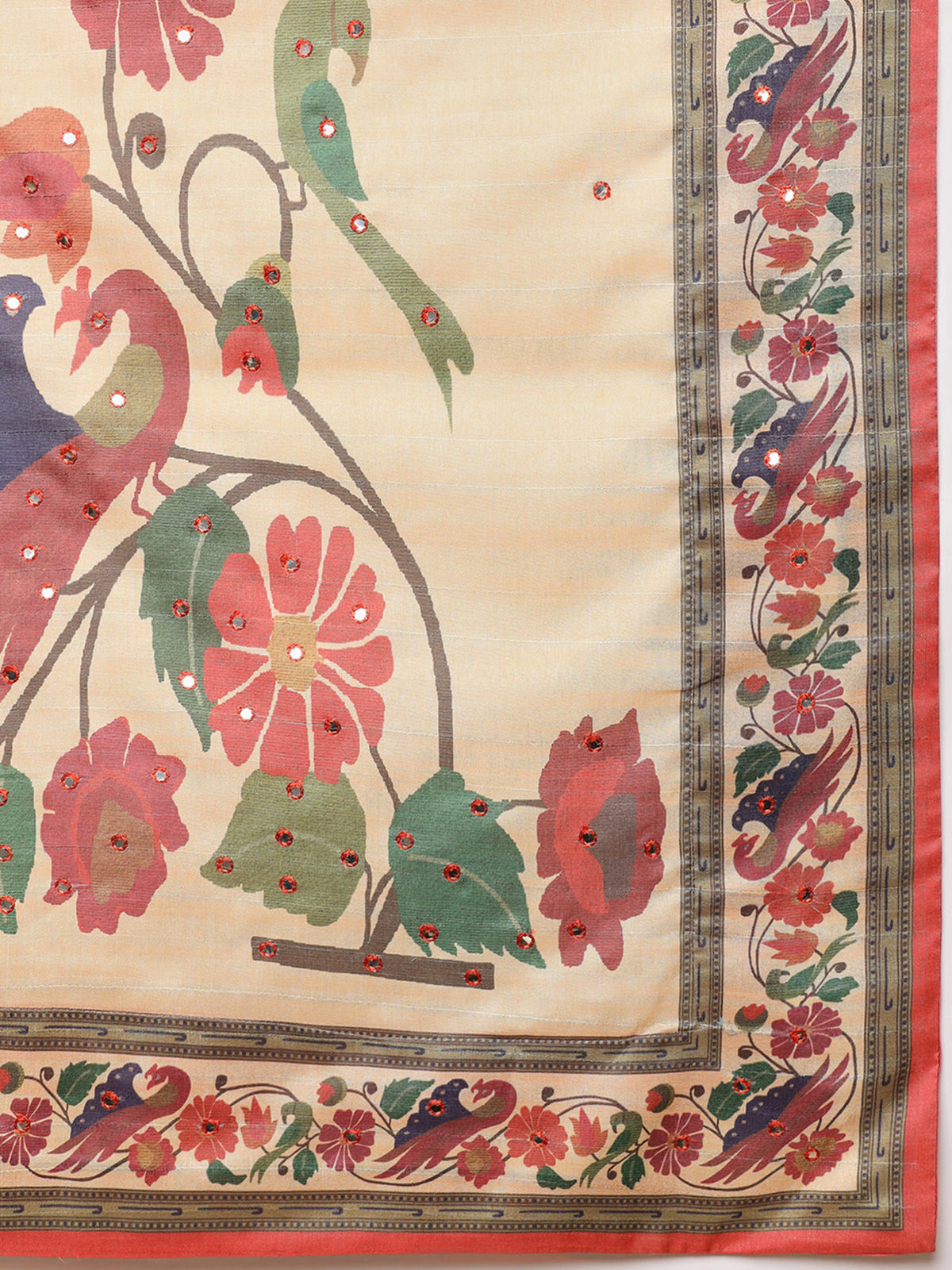 Coral Silk Blend saree – detail view 5