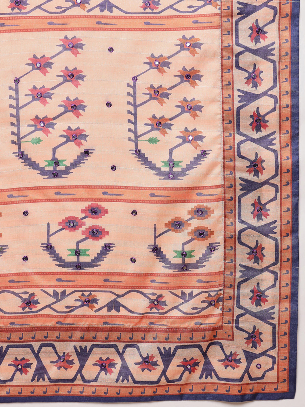 Lavender Silk Blend saree – detail view 5