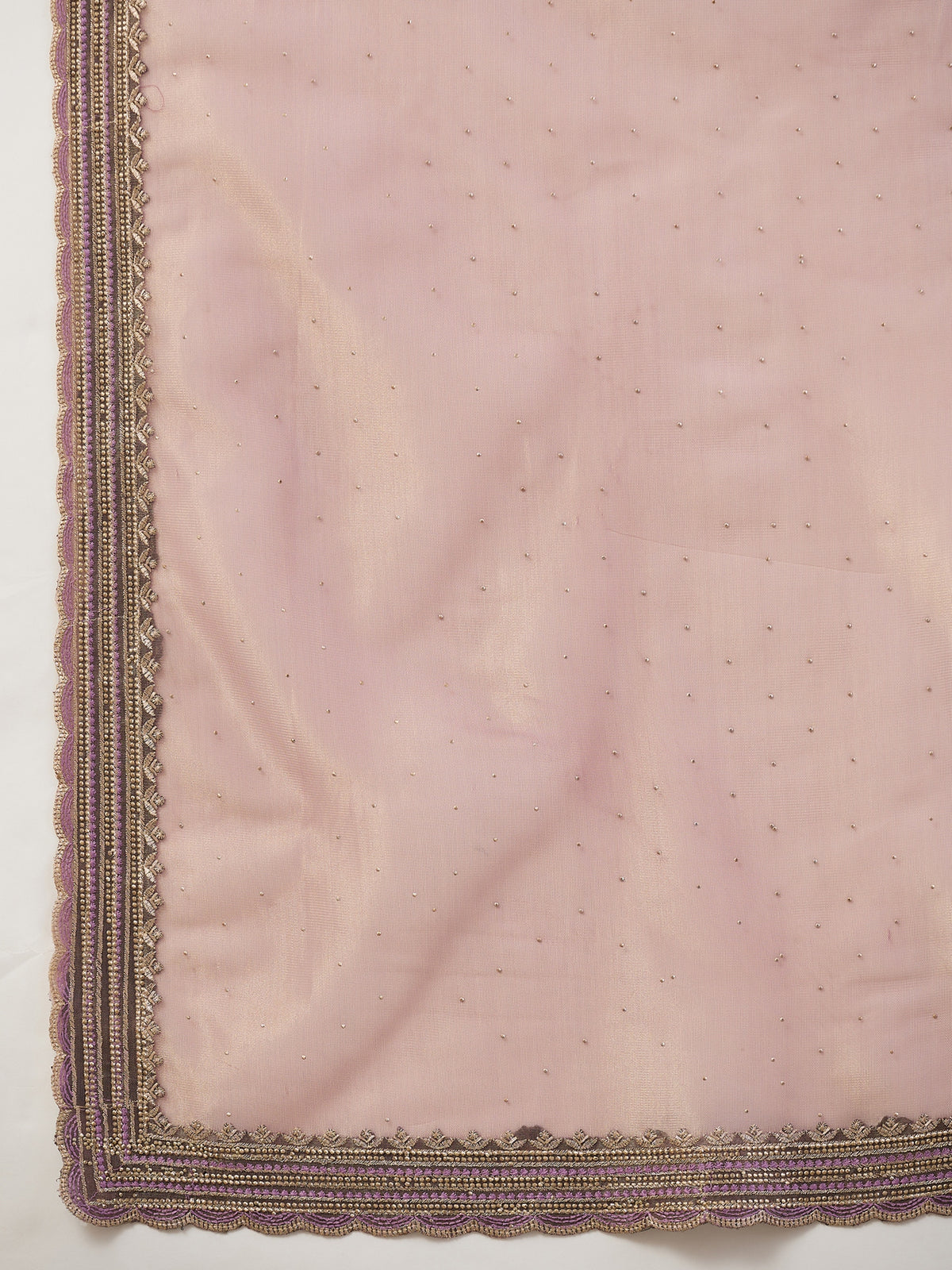 Rose Gold Net saree – detail view 5