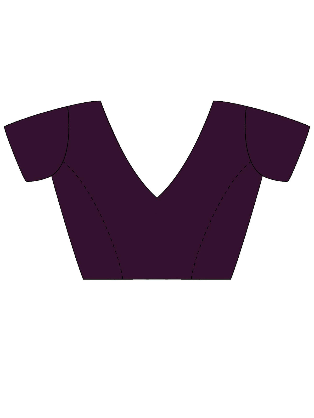 Unstitched wine georgette blouse piece with solid design