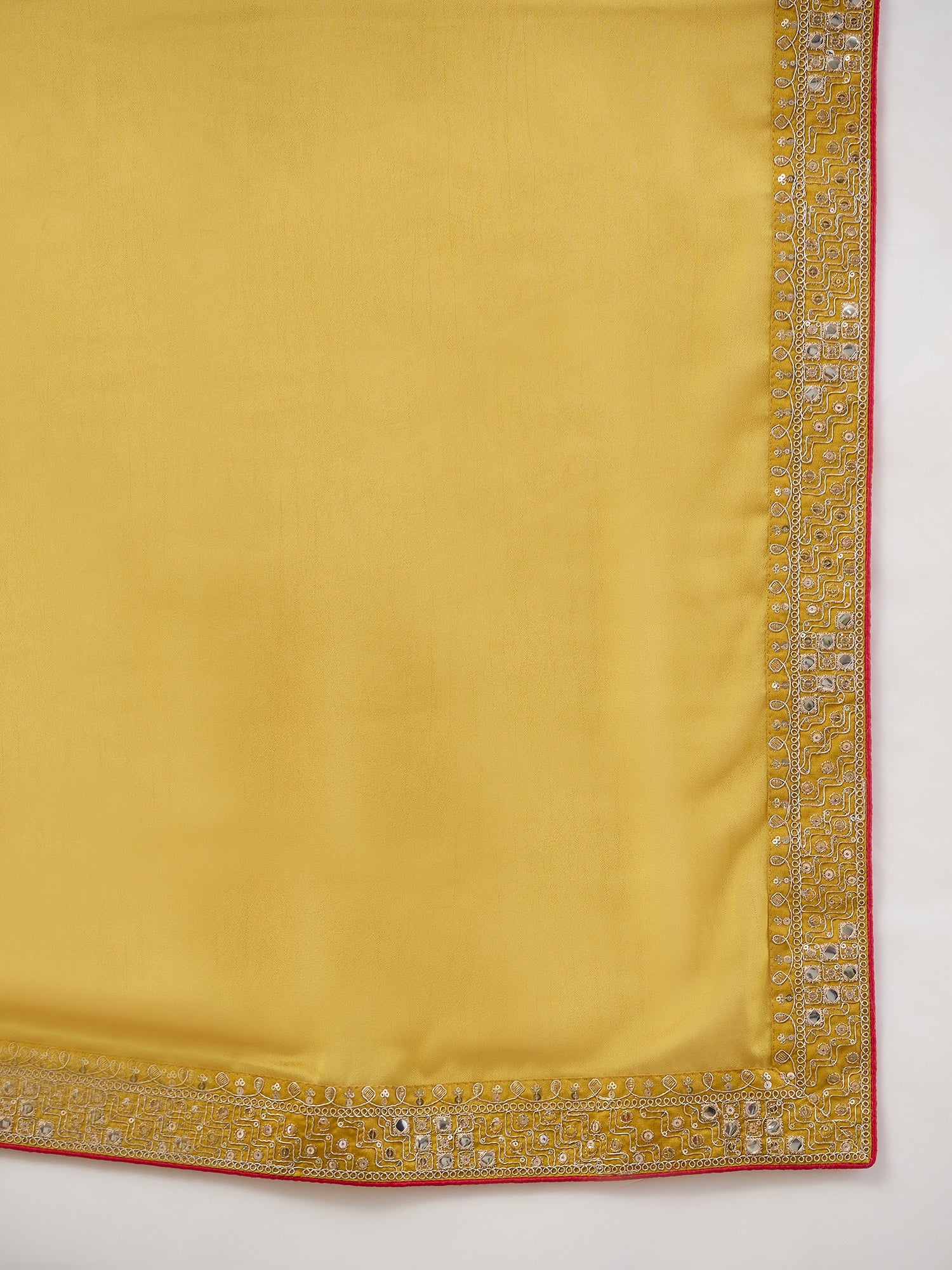 Red Pure Georgette saree – detail view 5