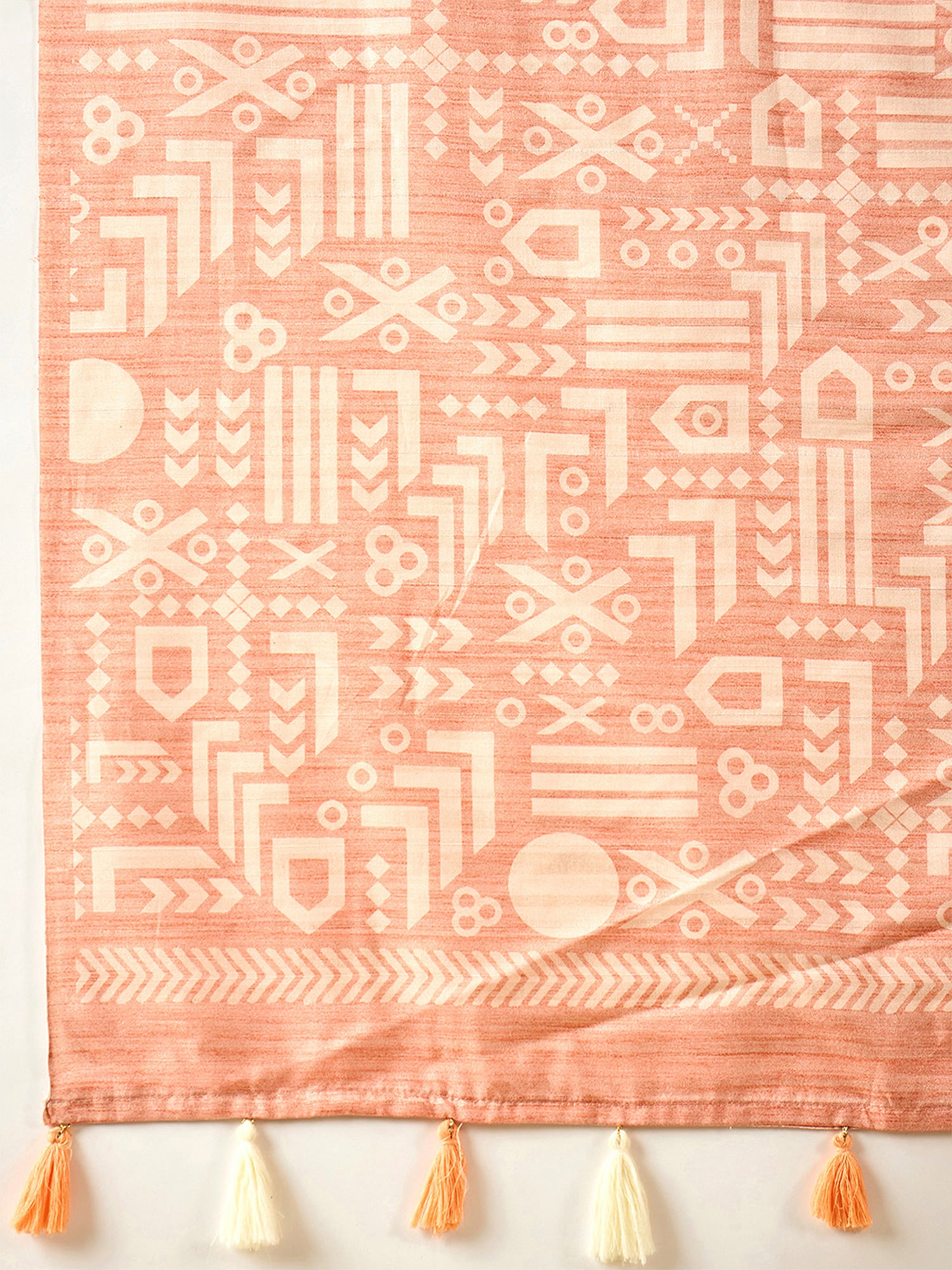 Peach Silk Blend saree – detail view 5