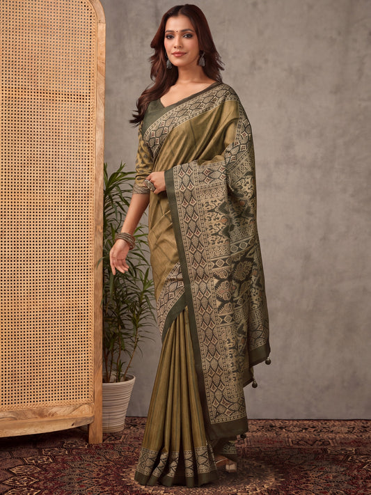 Light Green Silk Blend saree – detail view 1