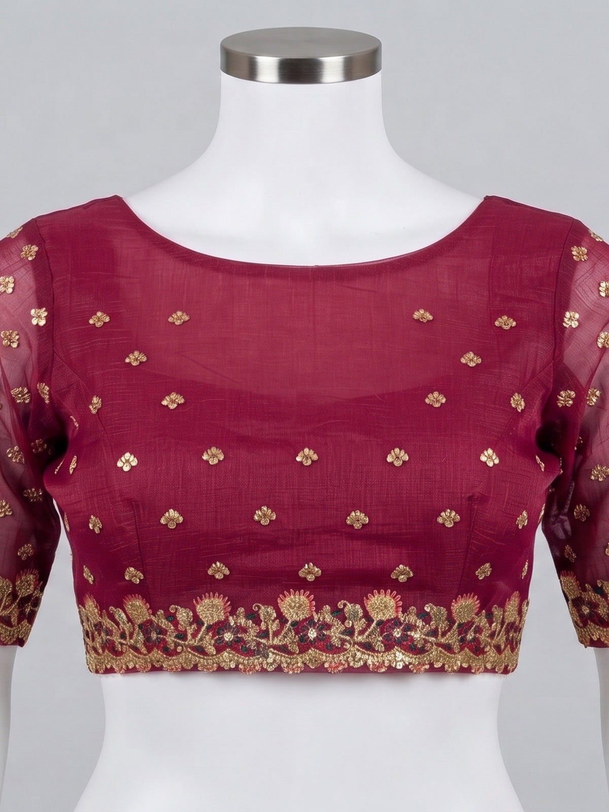 Mauve Tissue saree – detail view 1