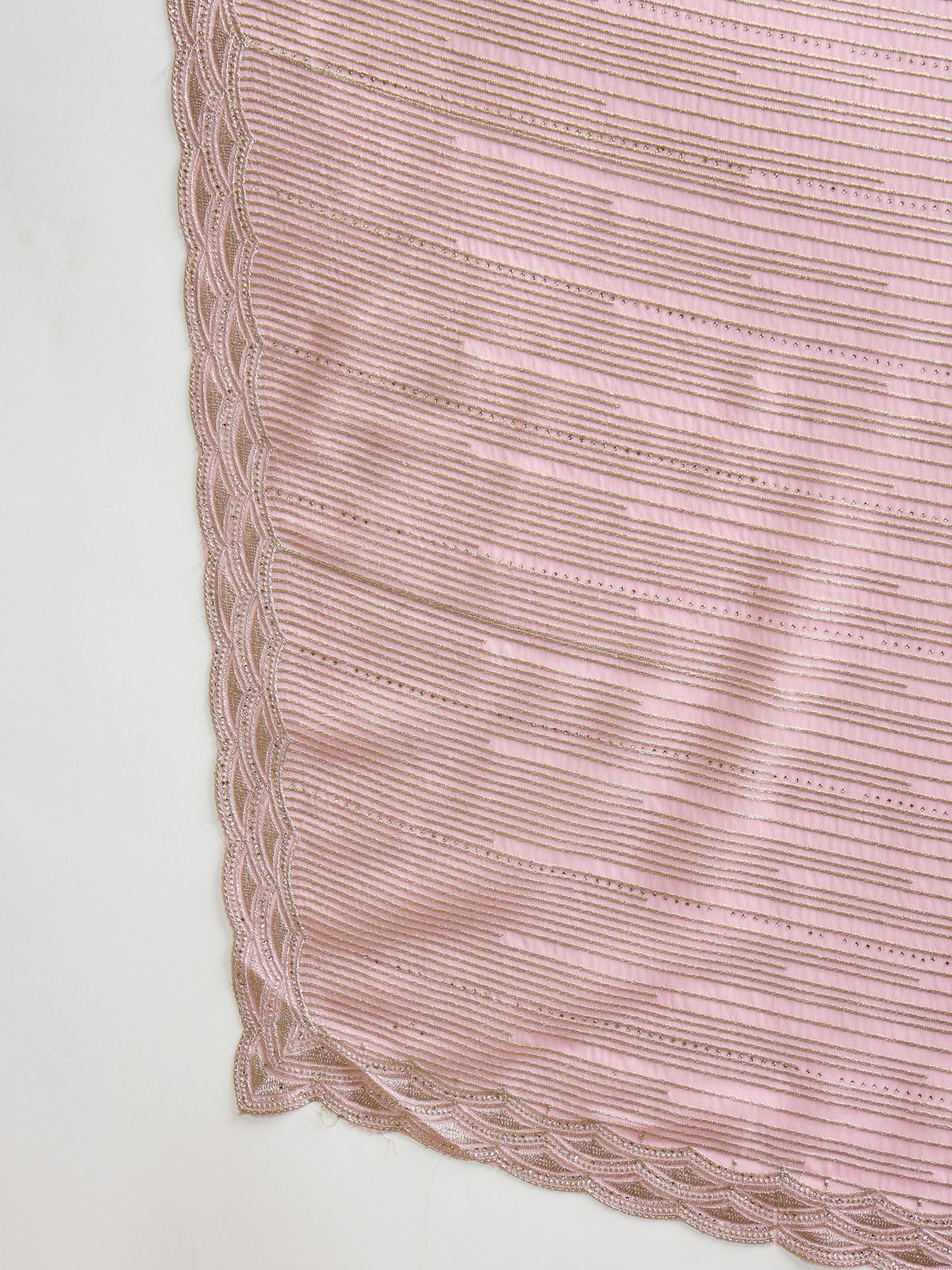 Pink Pure Georgette saree – detail view 4