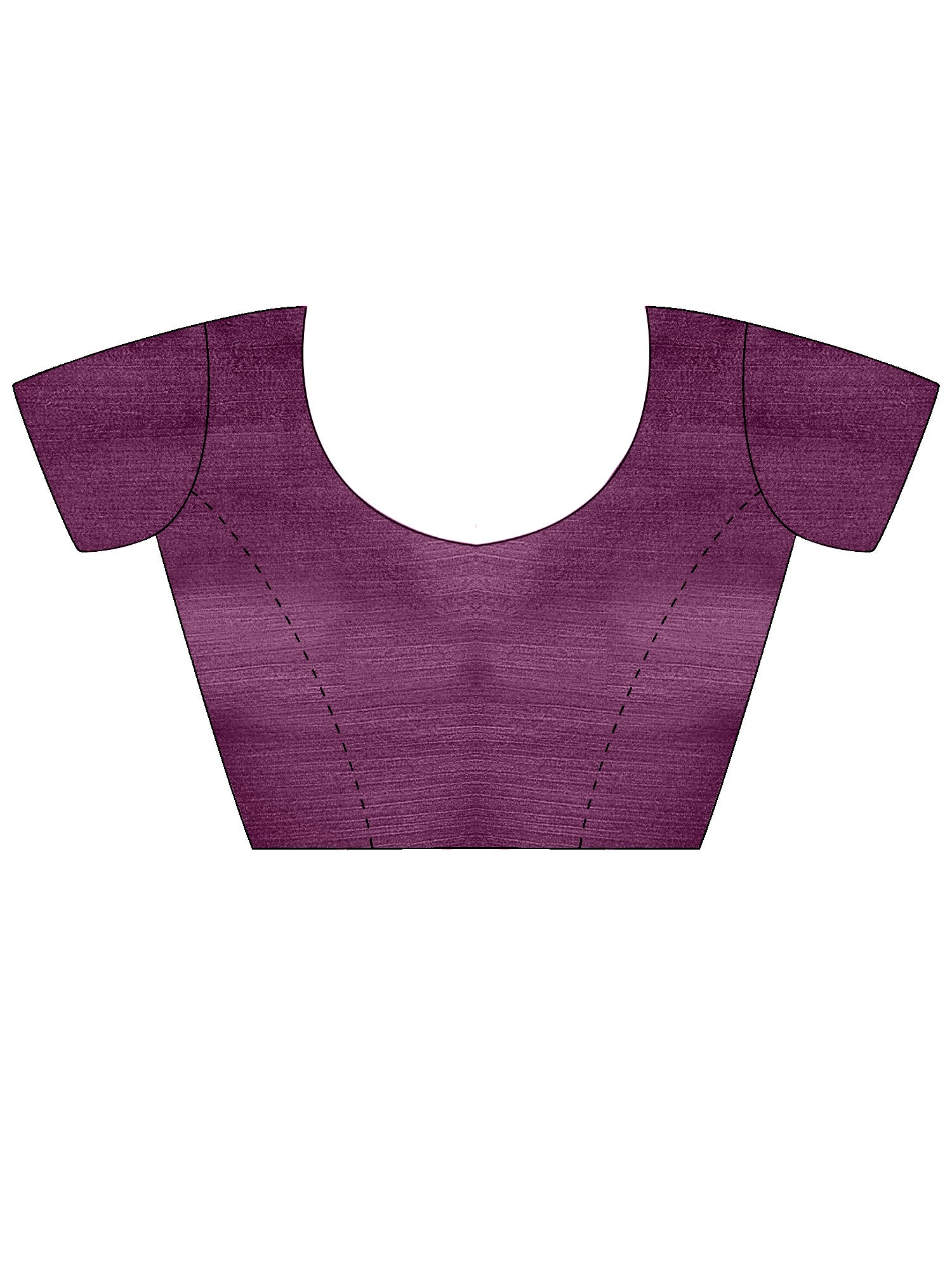 Unstitched wine satin blouse piece with solid design
