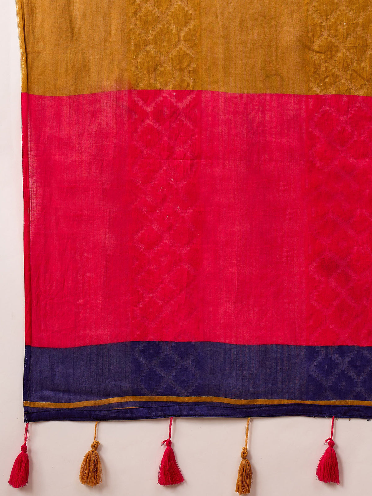 Blue Cotton saree – detail view 5