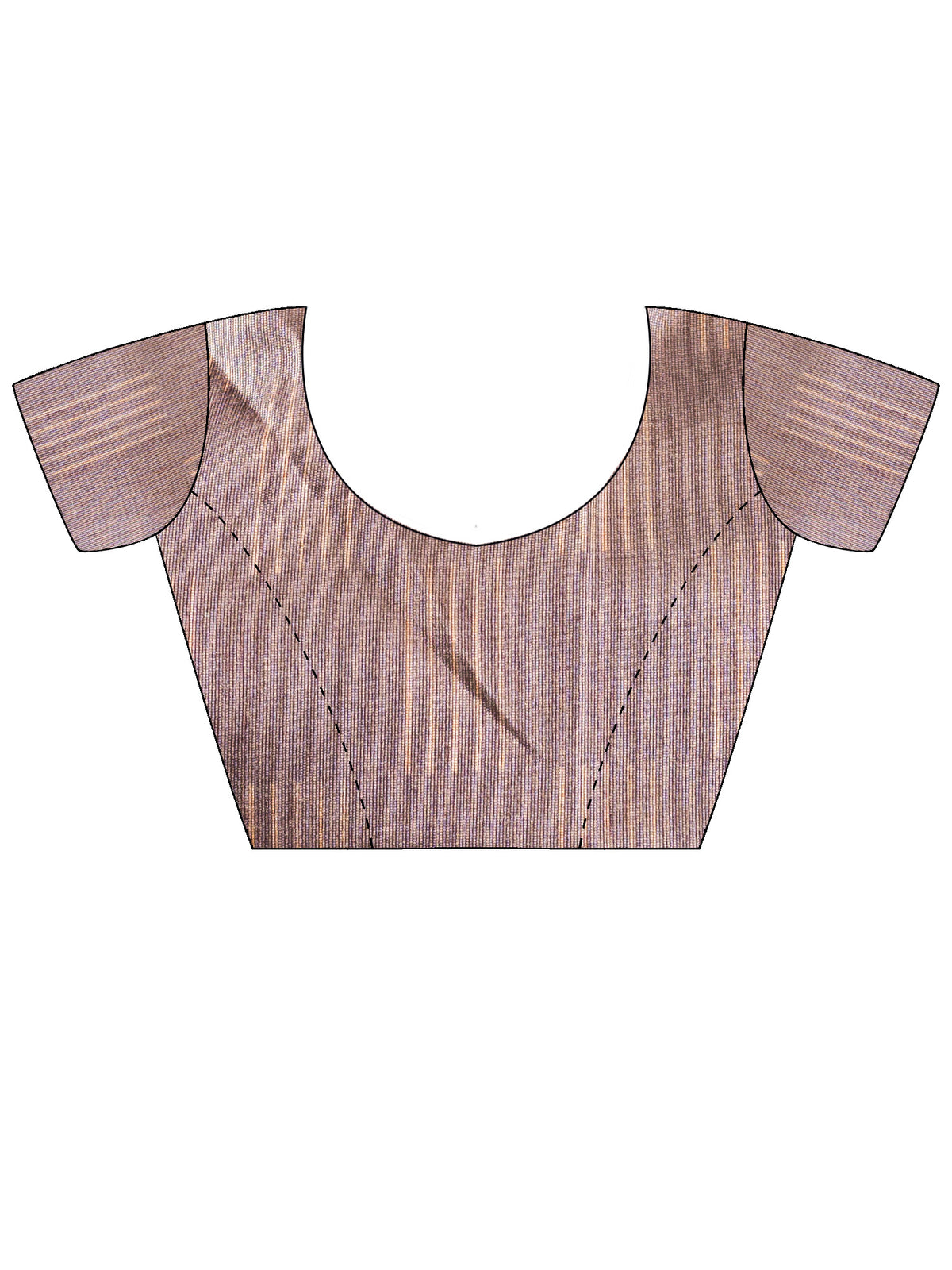 Unstitched mauve silk cotton blouse piece with geometric design