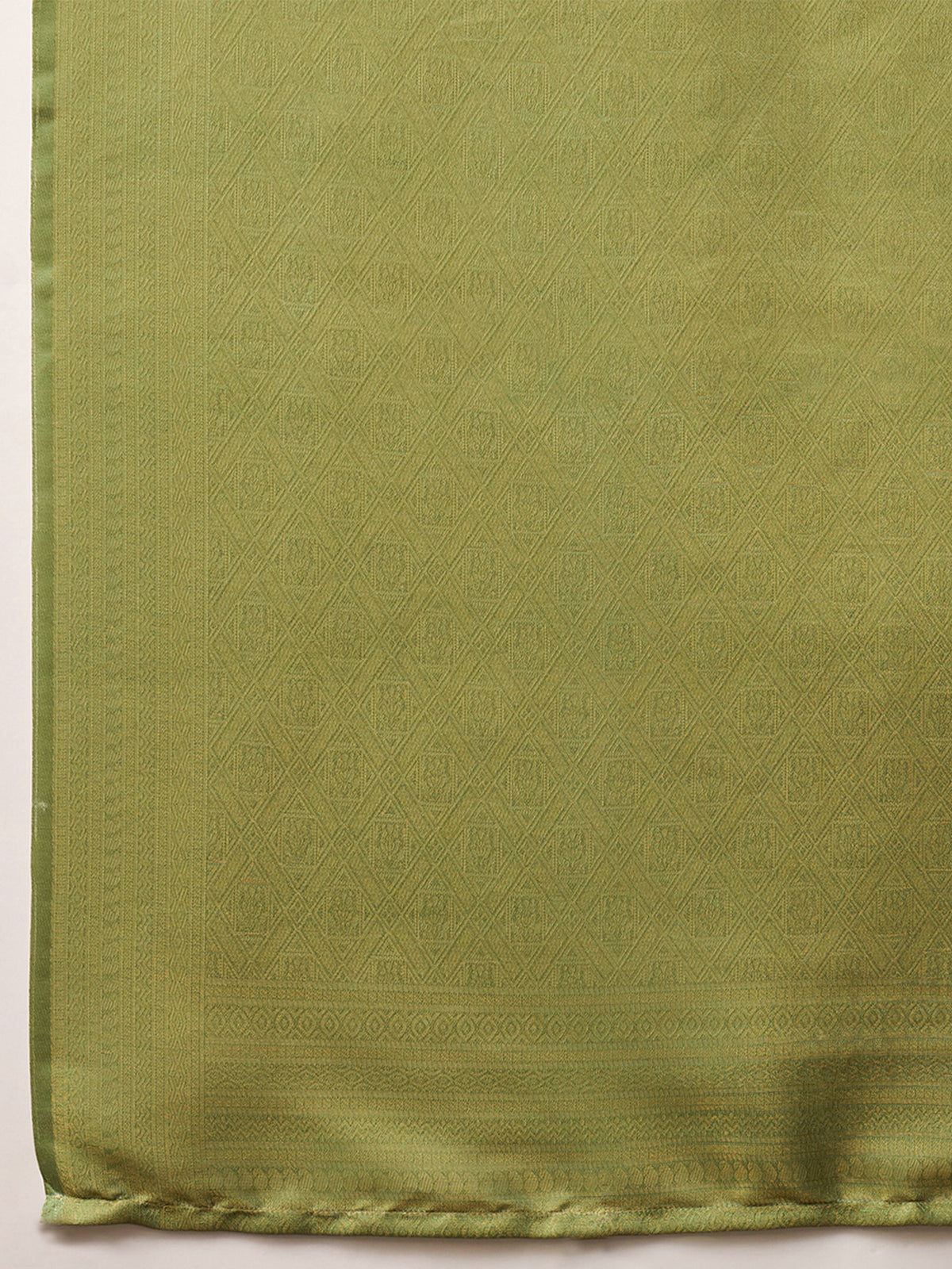 Green Silk Blend saree – detail view 5
