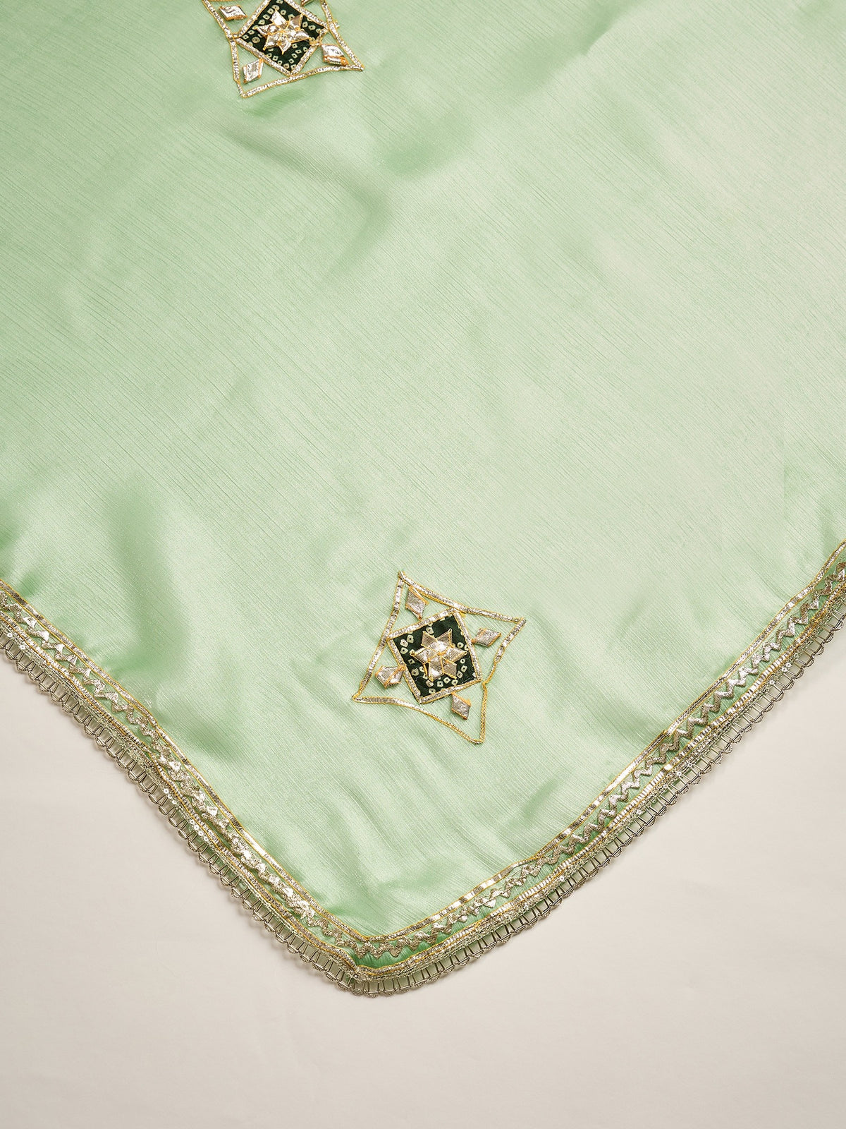 Sea Green Paper Silk saree – detail view 4