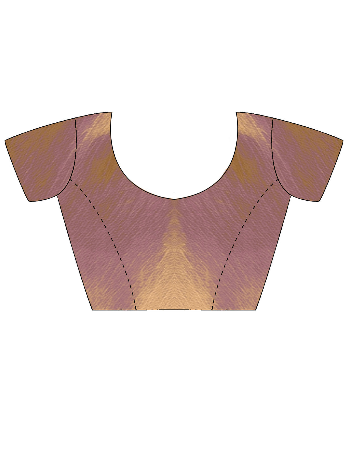 Unstitched metallic silk blouse piece with embellished design
