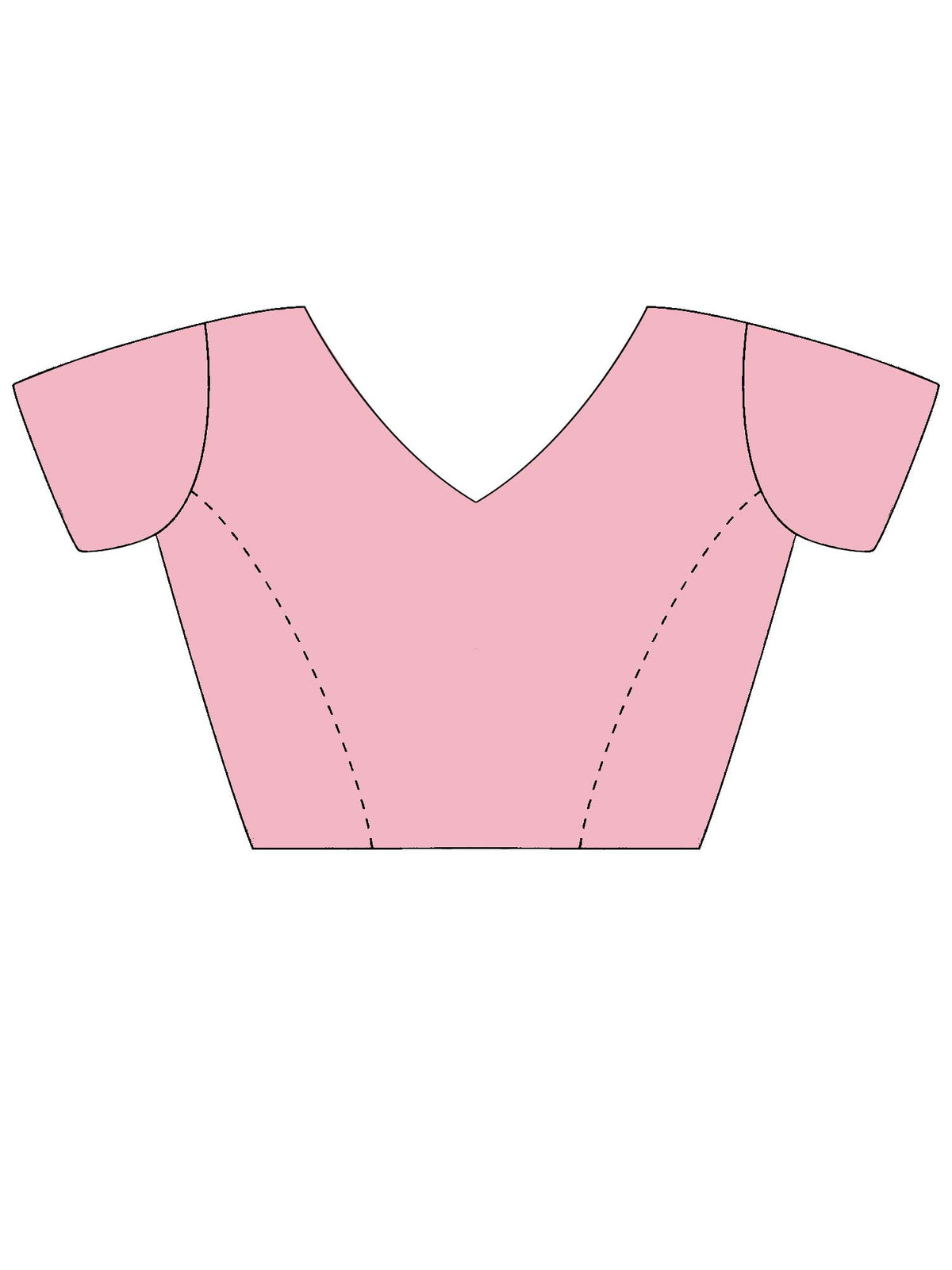 Unstitched pink satin blouse piece with embellished design